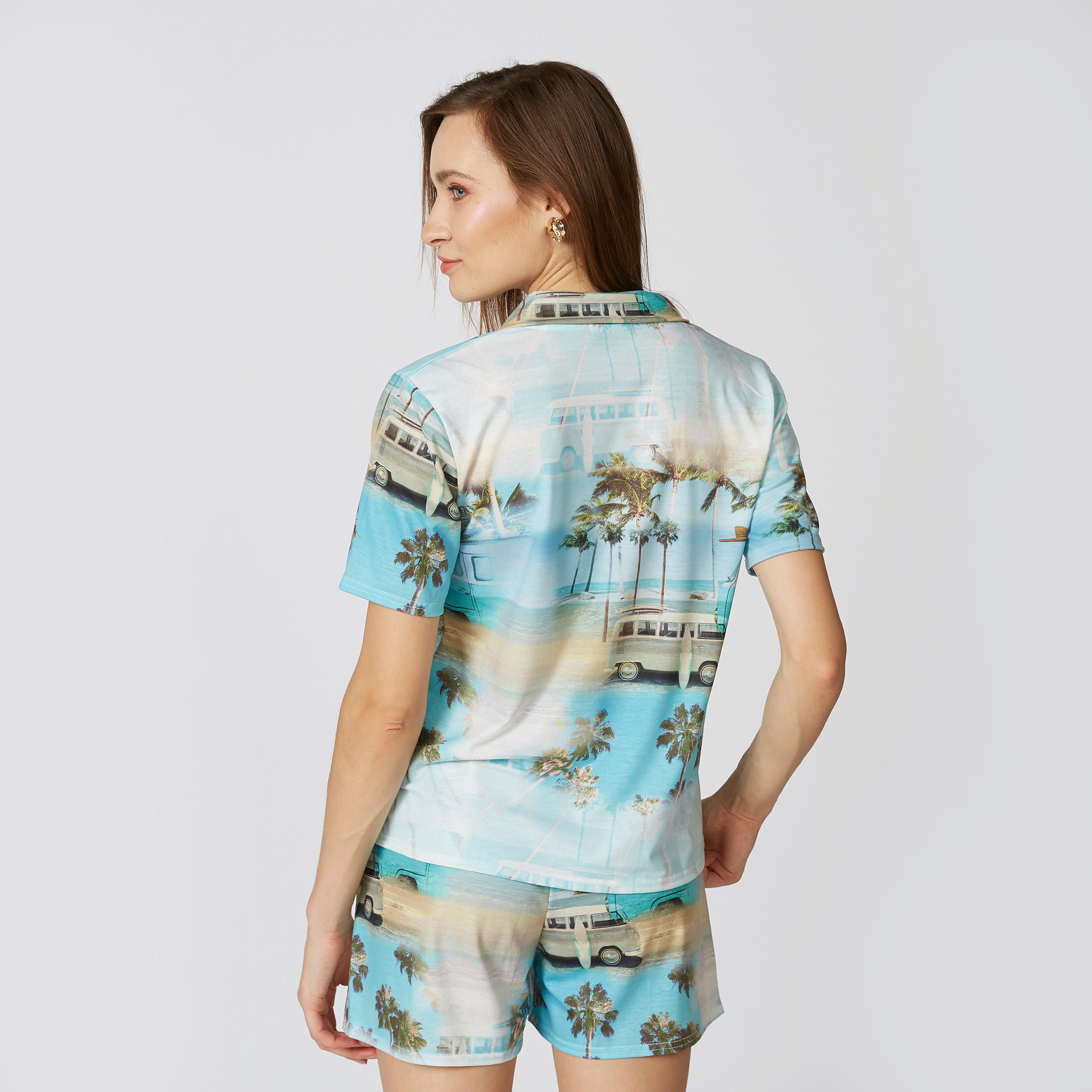 Printed Top with Spread Collar and Button Detail-women-clothing-shirtsandblouses-blouses-image-3