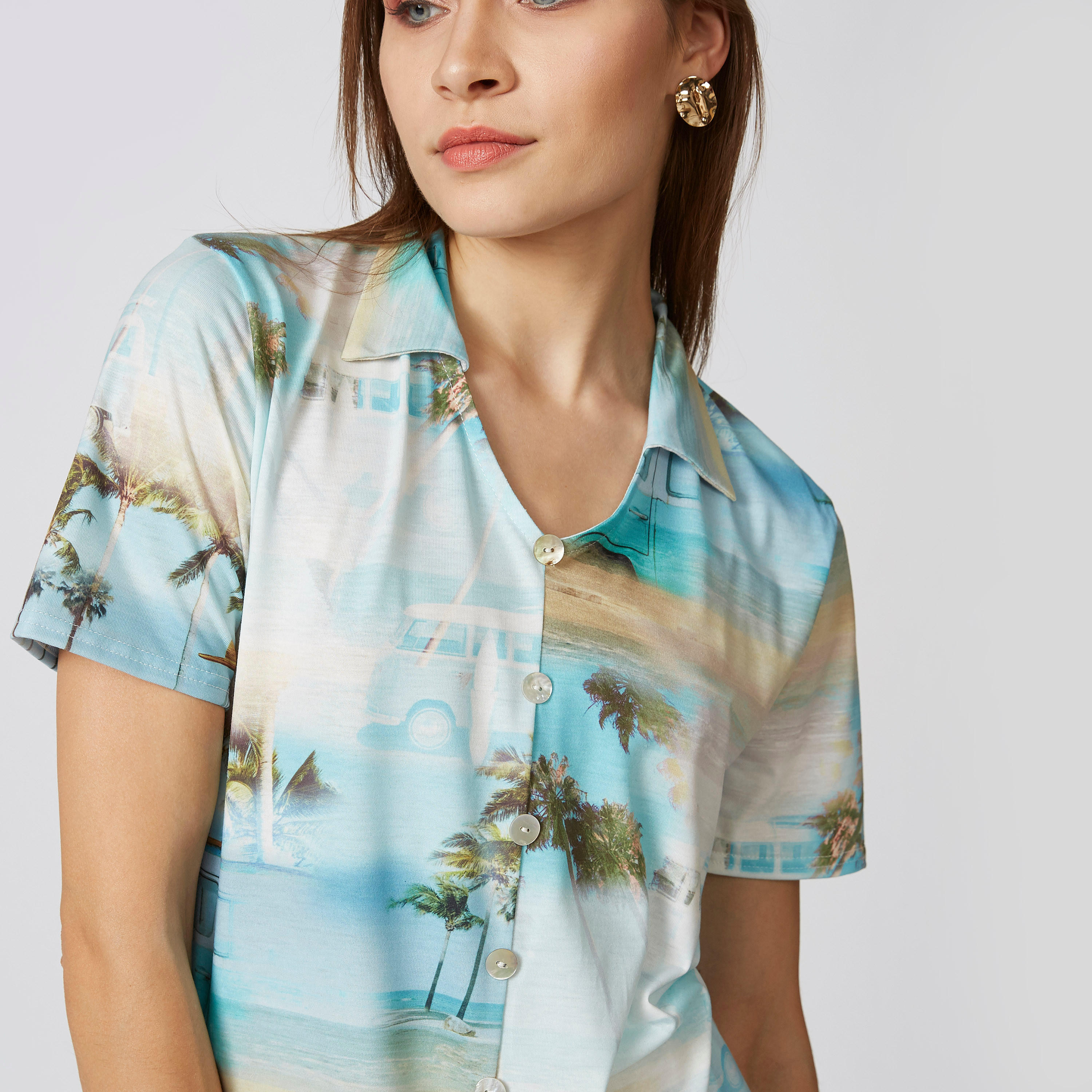 Printed Top with Spread Collar and Button Detail-women-clothing-shirtsandblouses-blouses-image-4