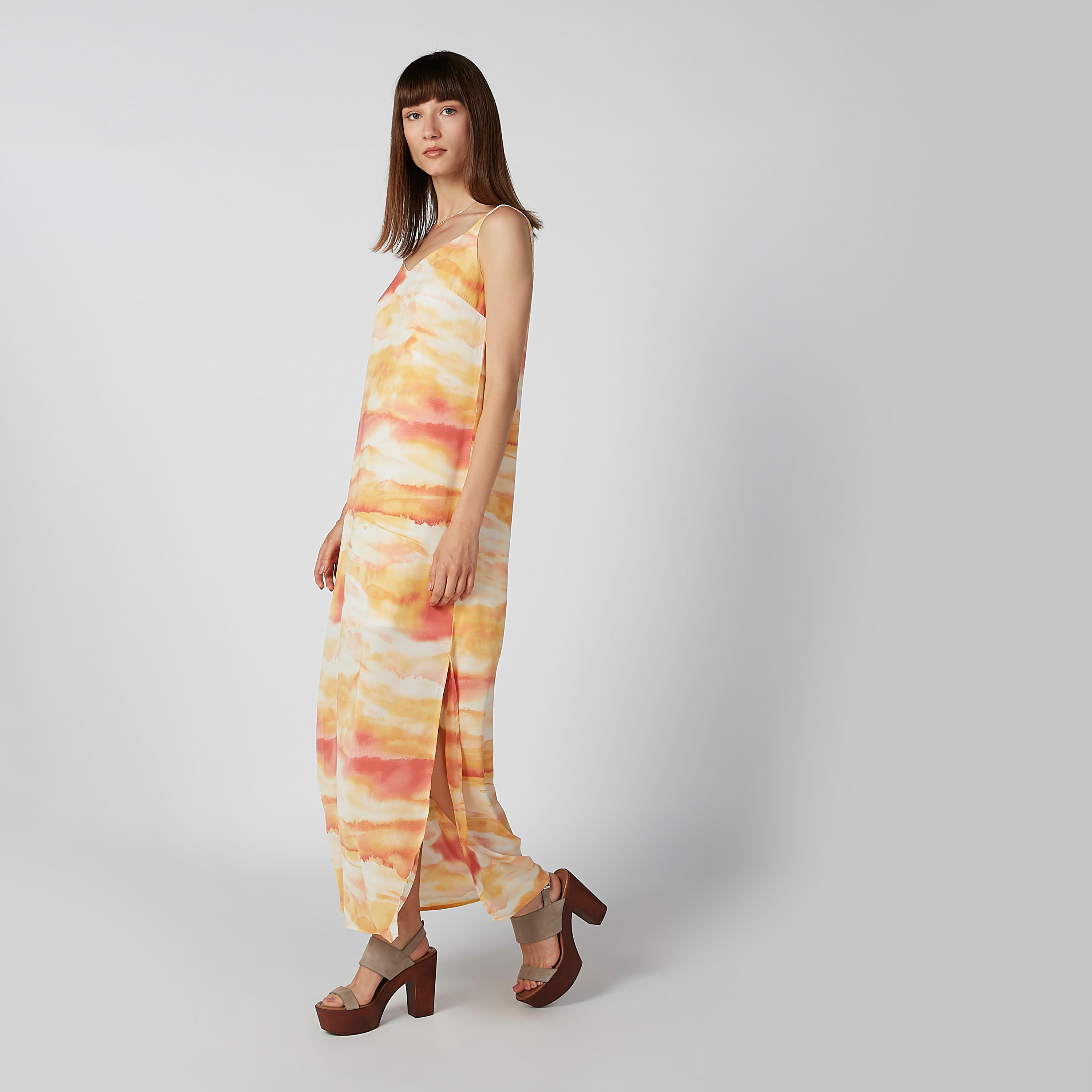 فستان ماكسي إيه لاين بفتحة جانبية وطبعات-women-clothing-dresses-image-2