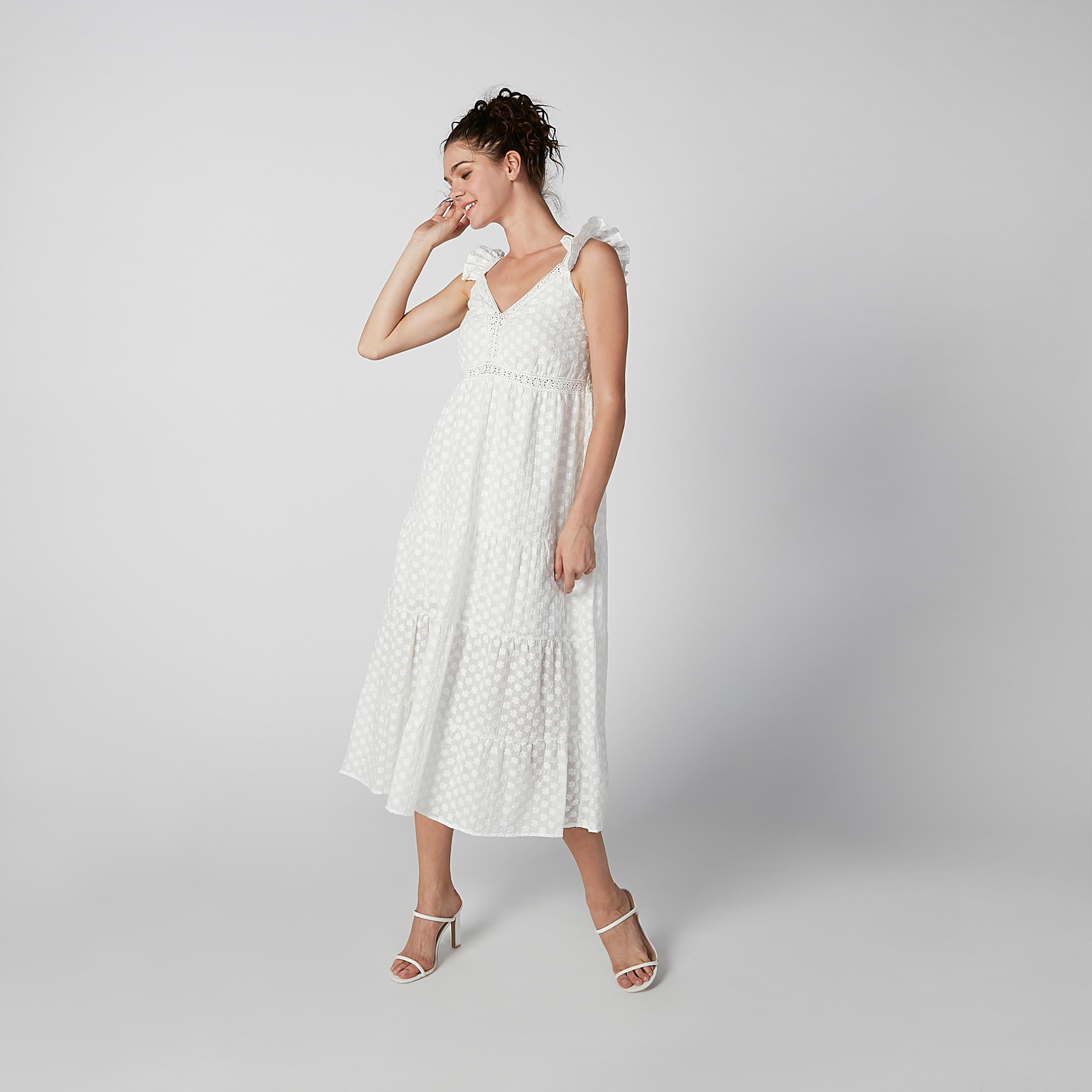 فستان ميدي إيه لاين بارز الملمس دون أكمام بدرزات-women-clothing-dresses-image-1