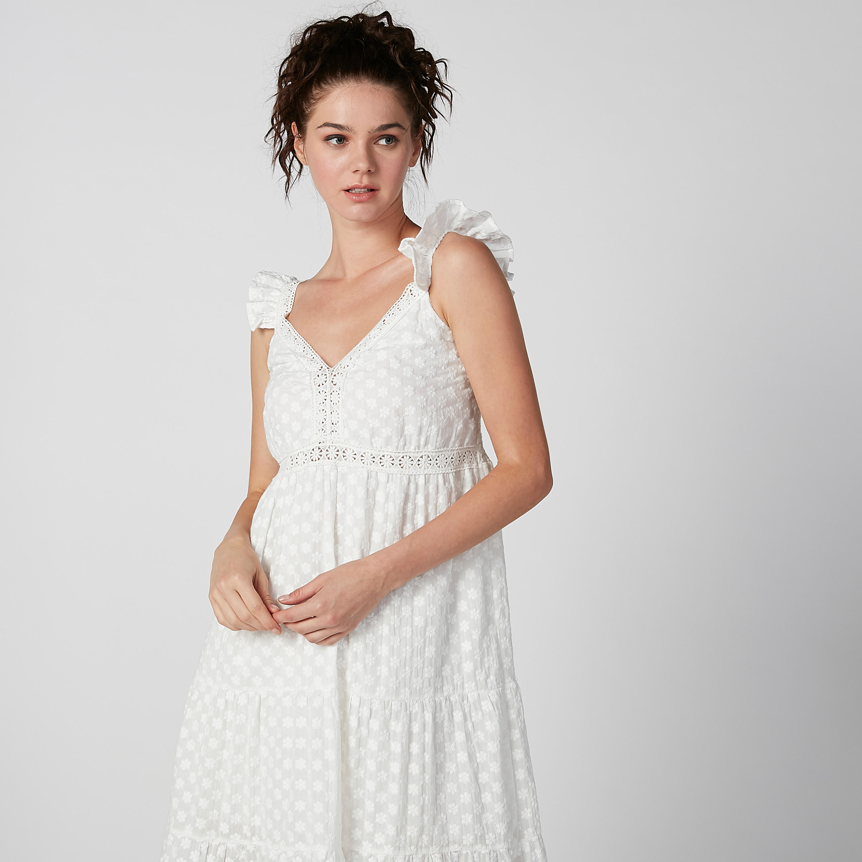فستان ميدي إيه لاين بارز الملمس دون أكمام بدرزات-women-clothing-dresses-image-3