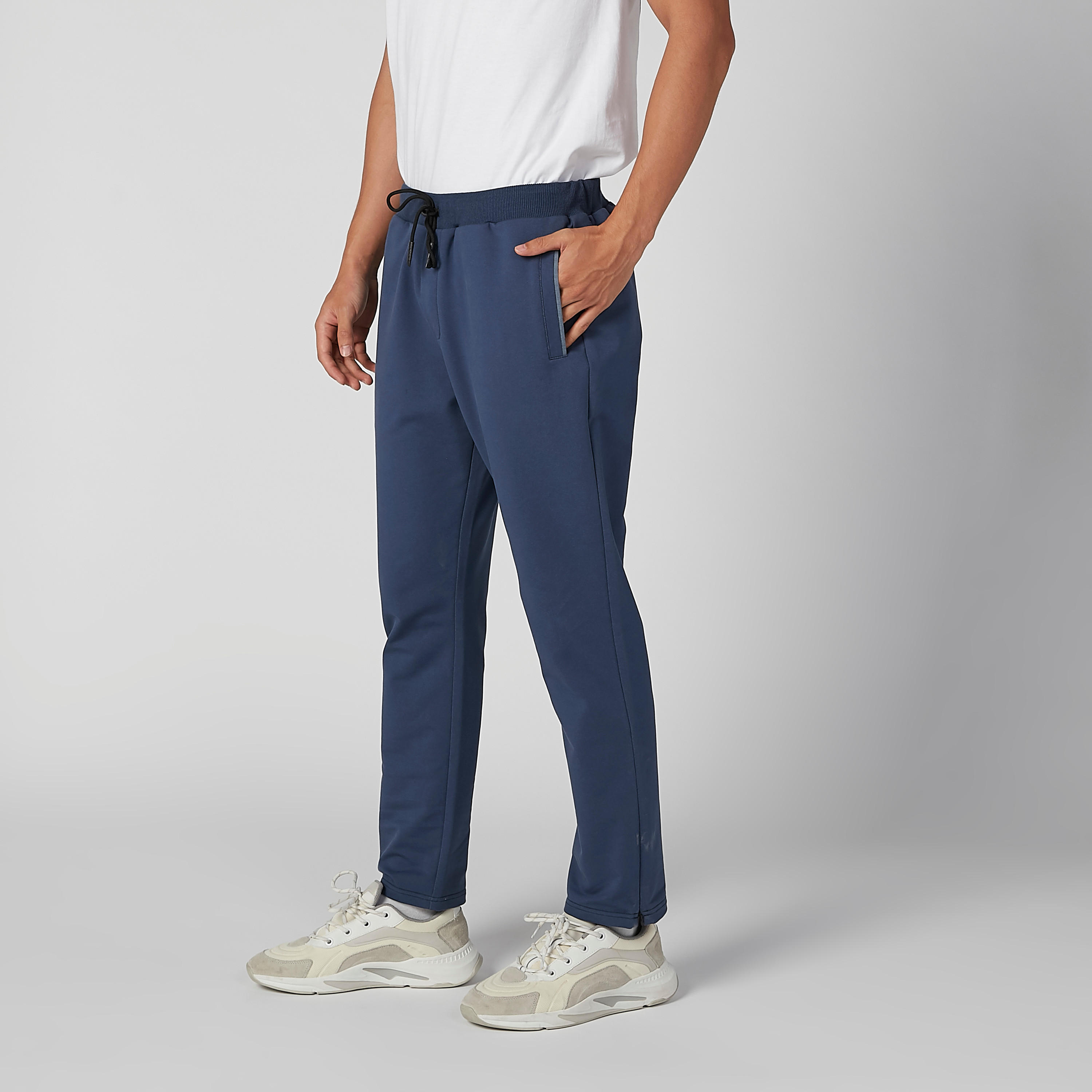 Full Length Plain Pants with Pocket Detail and Drawstring-men-clothing-bottoms-trousersandchinos-trousers-image-5