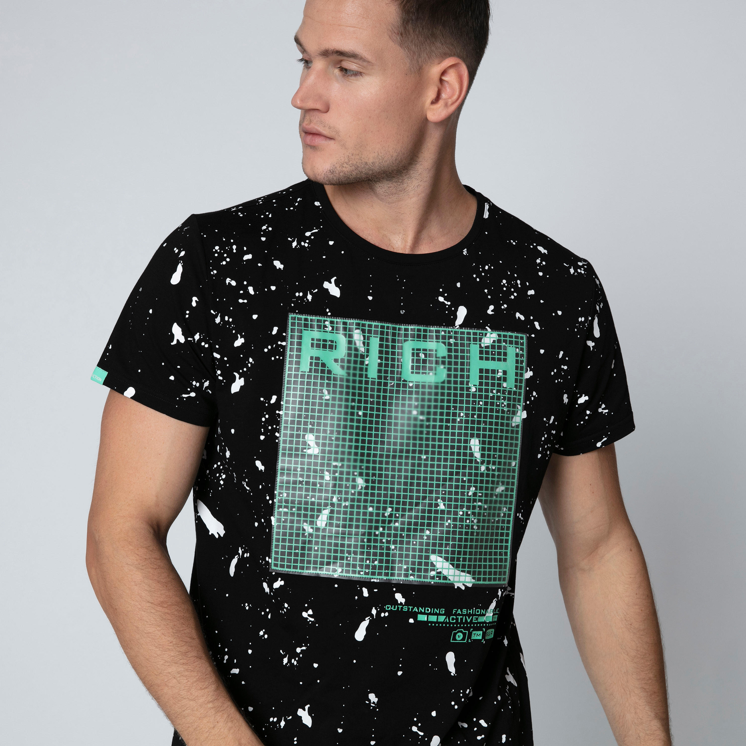 Printed T-shirt with Round Neck and Short Sleeves-men-clothing-tshirtsandpolos-tshirts-image-1