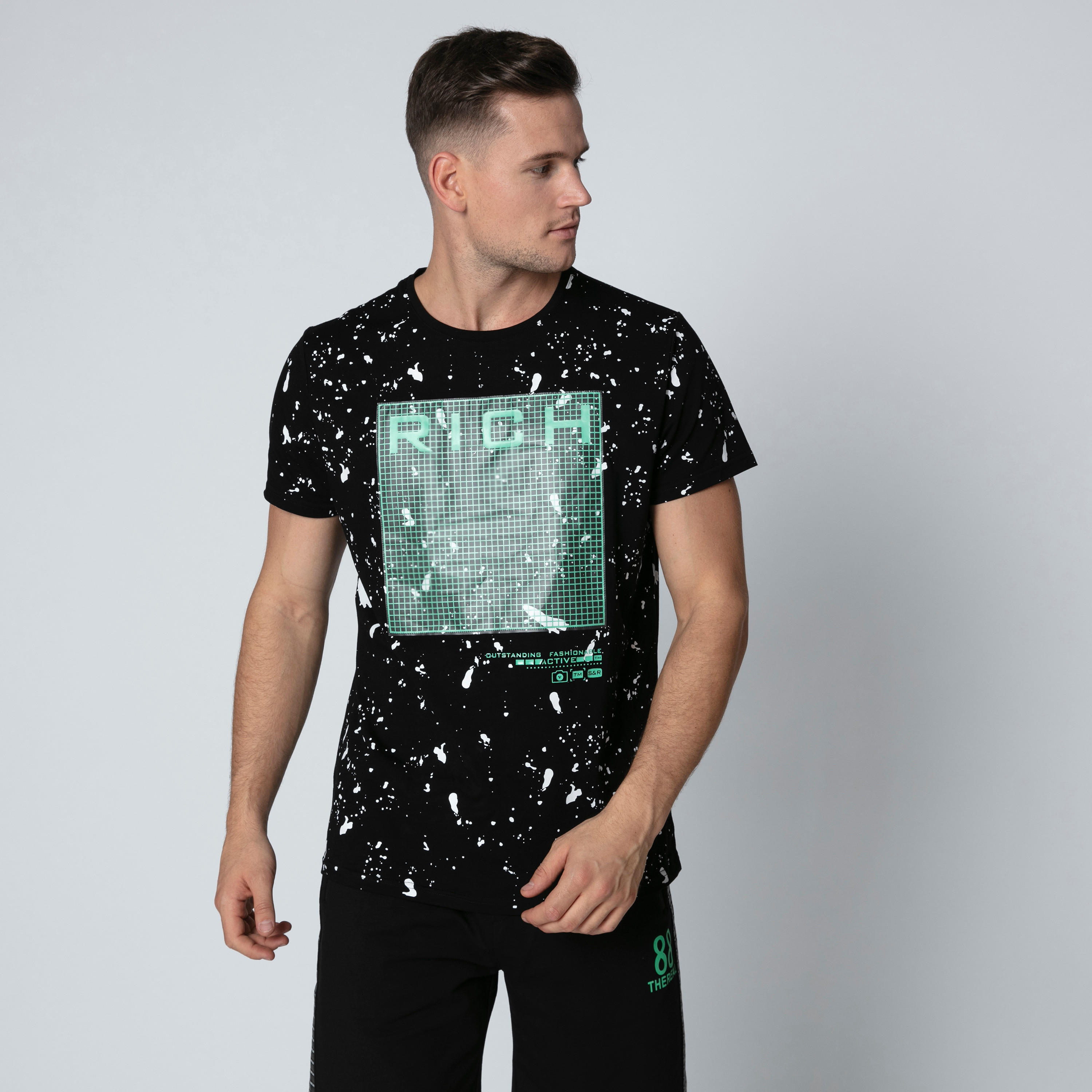 Printed T-shirt with Round Neck and Short Sleeves-men-clothing-tshirtsandpolos-tshirts-image-5