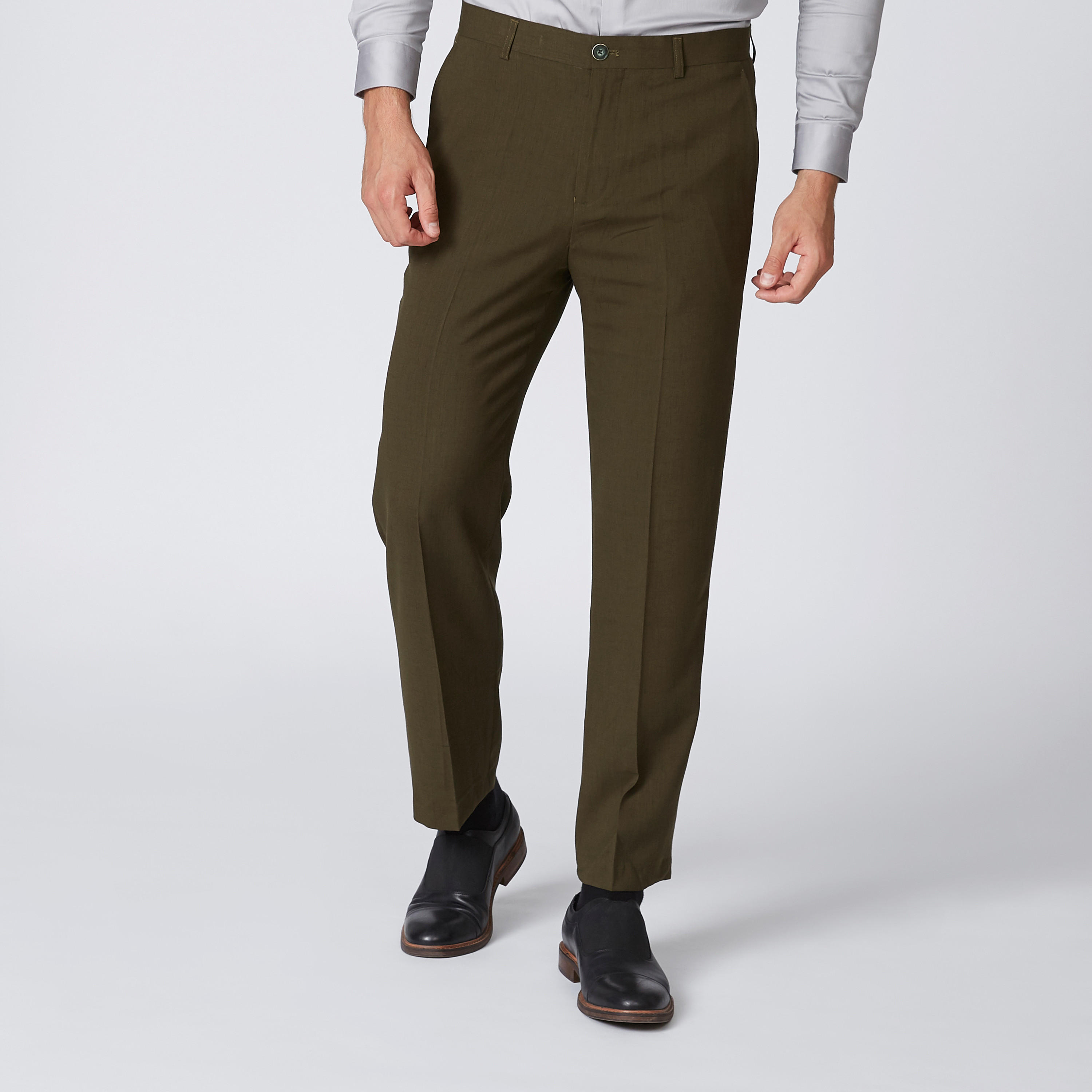 بنطلون رسمي سادة بجيوب وحلقات للحزام-men-clothing-bottoms-trousersandchinos-trousers-image-1