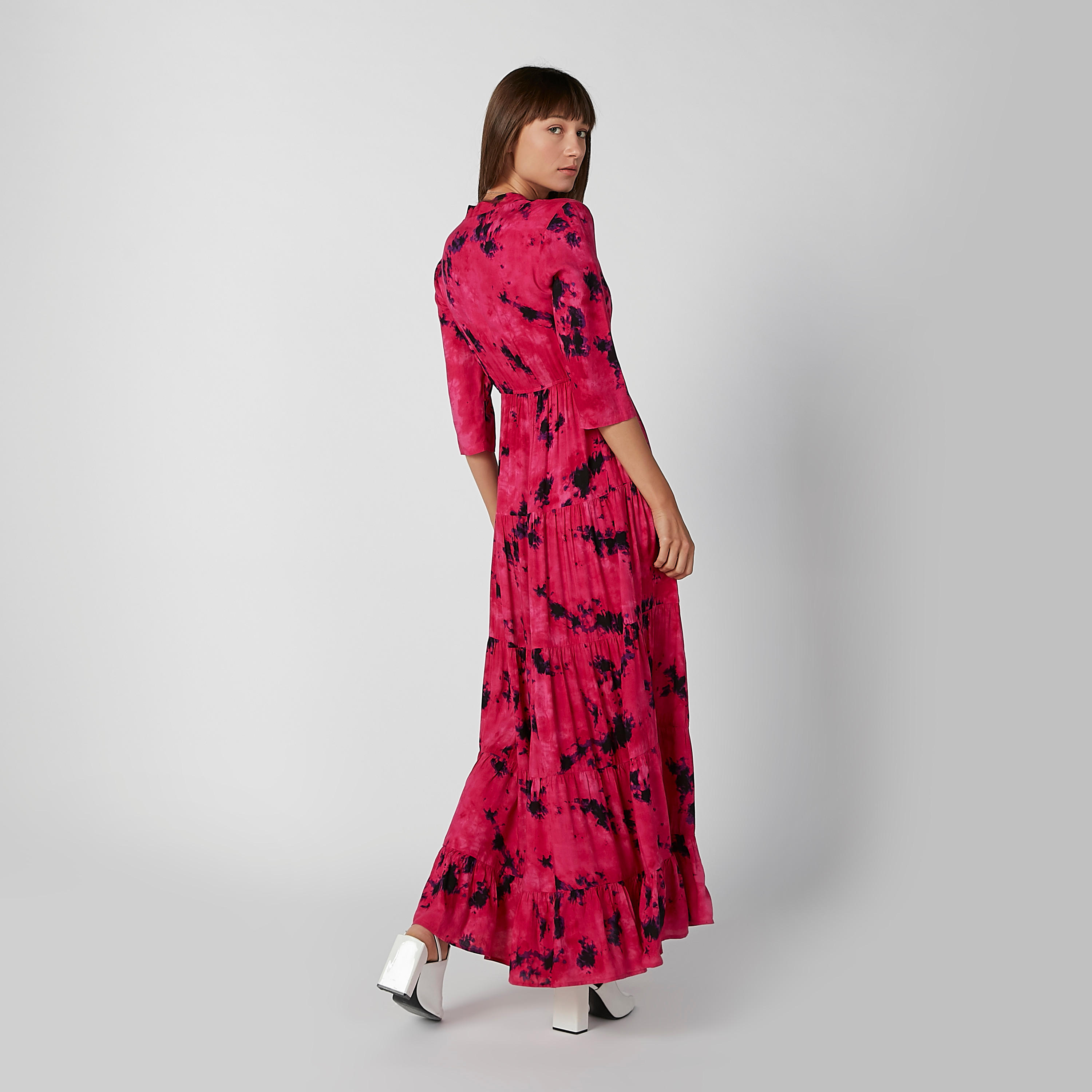 فستان طويل إيه لاين بأكمام 3/4 وطبعات-women-clothing-dresses-image-4
