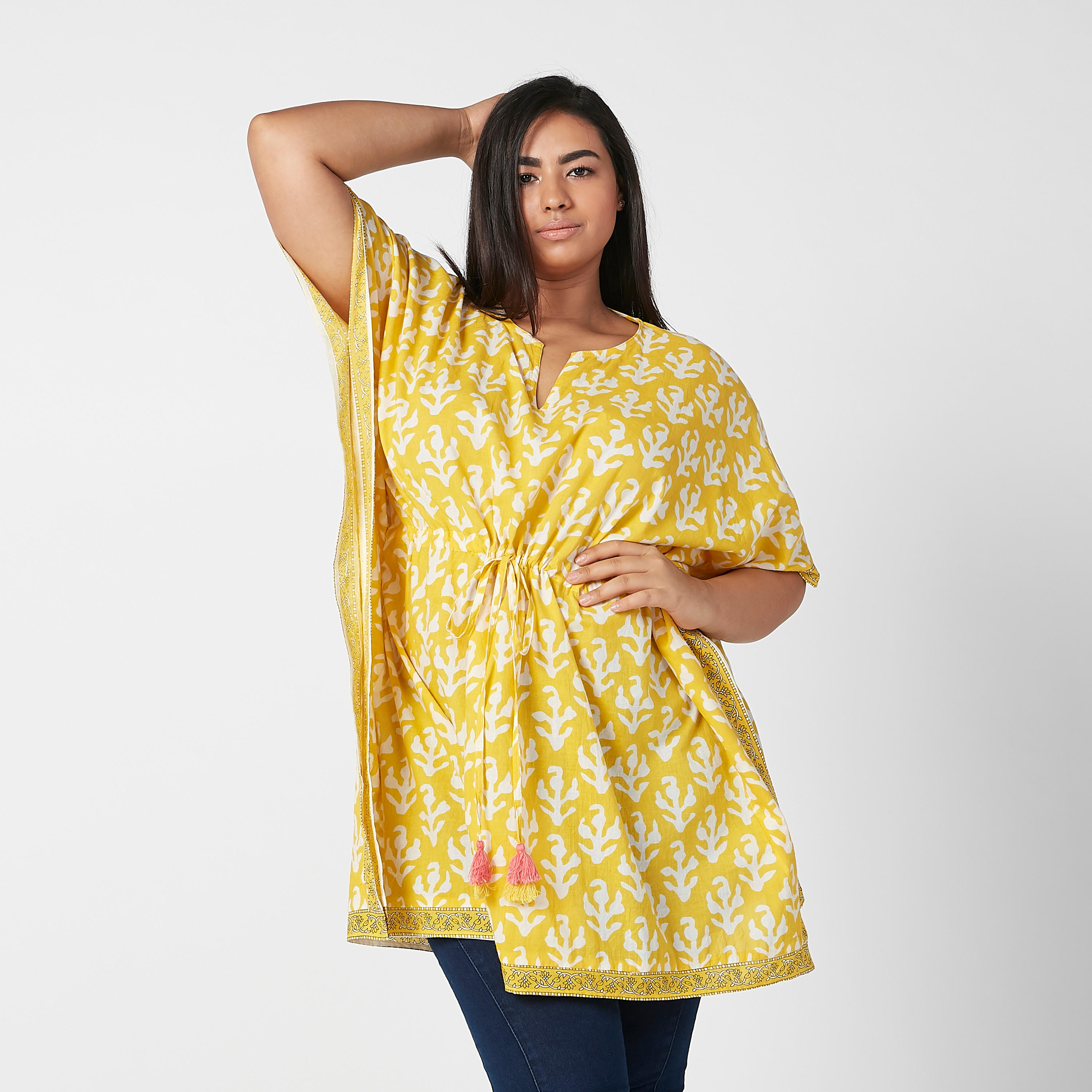 توني بأكمام متصلة وأربطة شرّابات وطبعات-women-clothing-shirtsandblouses-blouses-image-2
