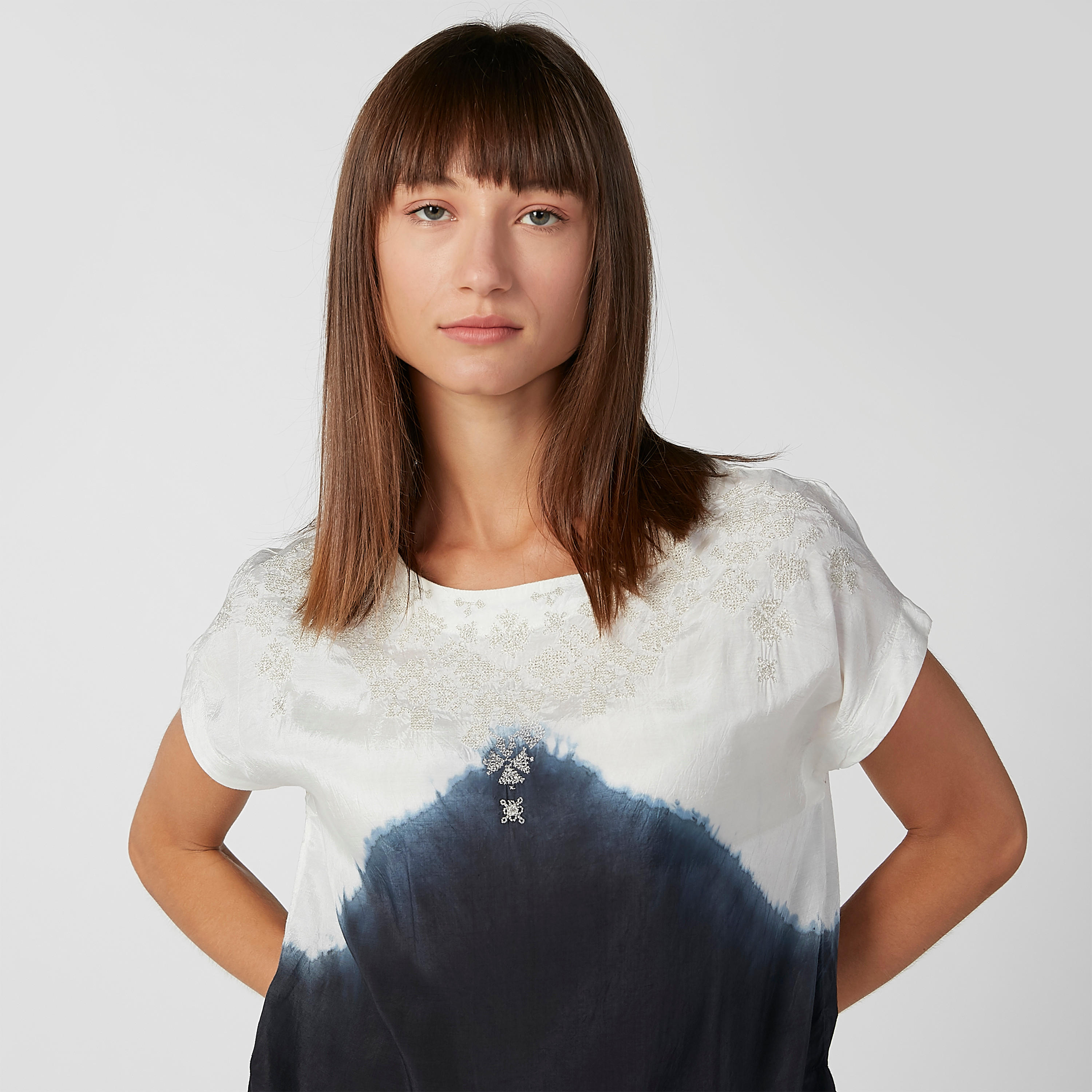 Printed Top with Round Neck and Cap Sleeves-women-clothing-shirtsandblouses-blouses-image-3