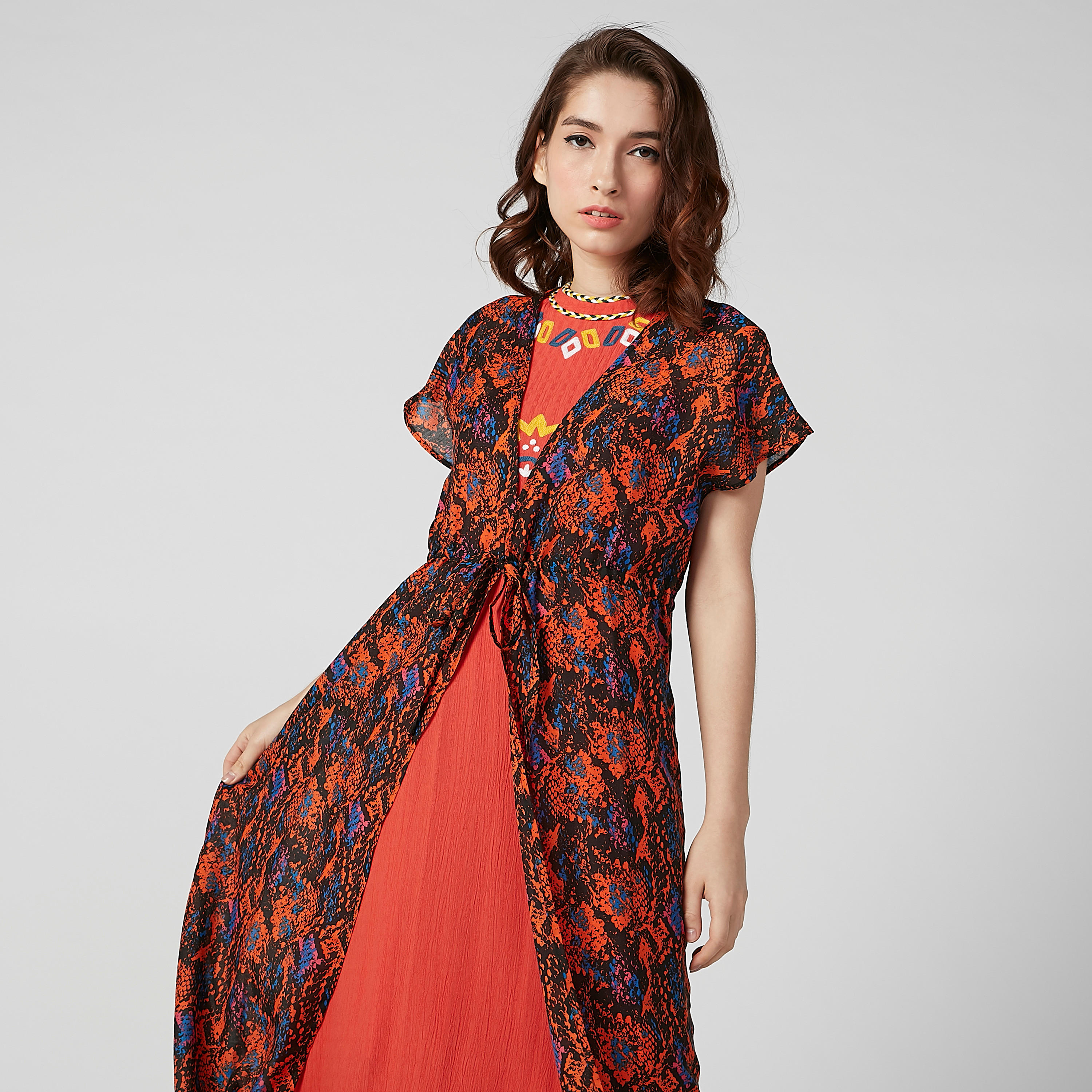 فستان مستدام طويل إيه لاين بأربطة وطبعات -women-clothing-dresses-image-4