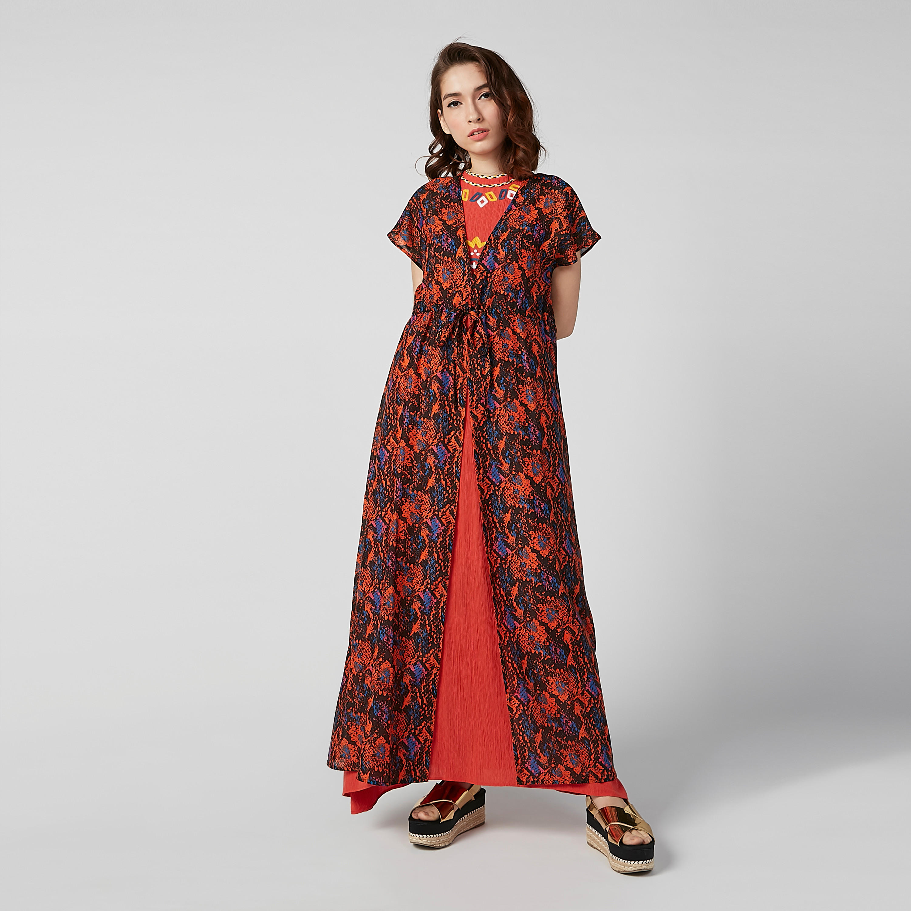 فستان مستدام طويل إيه لاين بأربطة وطبعات -women-clothing-dresses-image-5