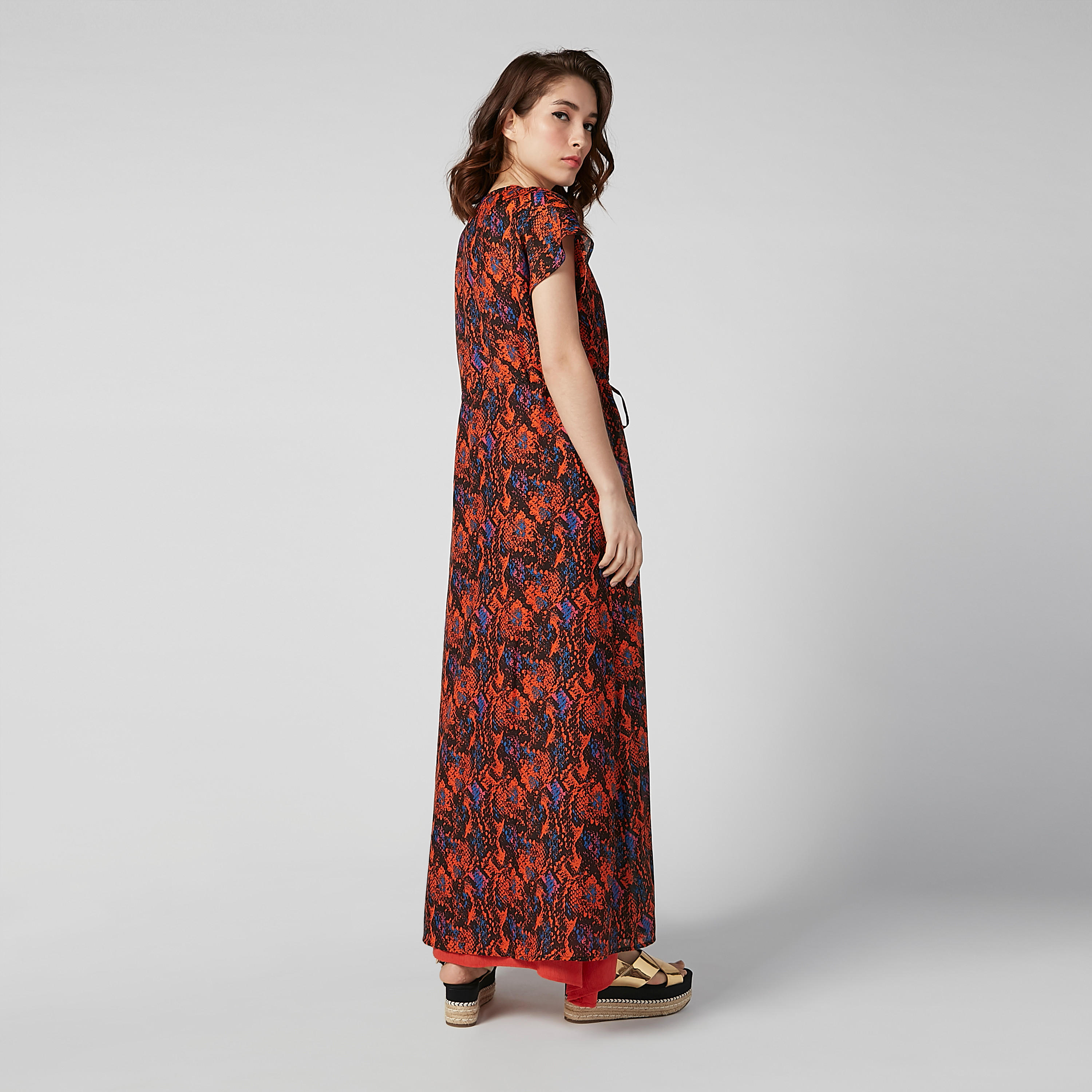 فستان مستدام طويل إيه لاين بأربطة وطبعات -women-clothing-dresses-image-6