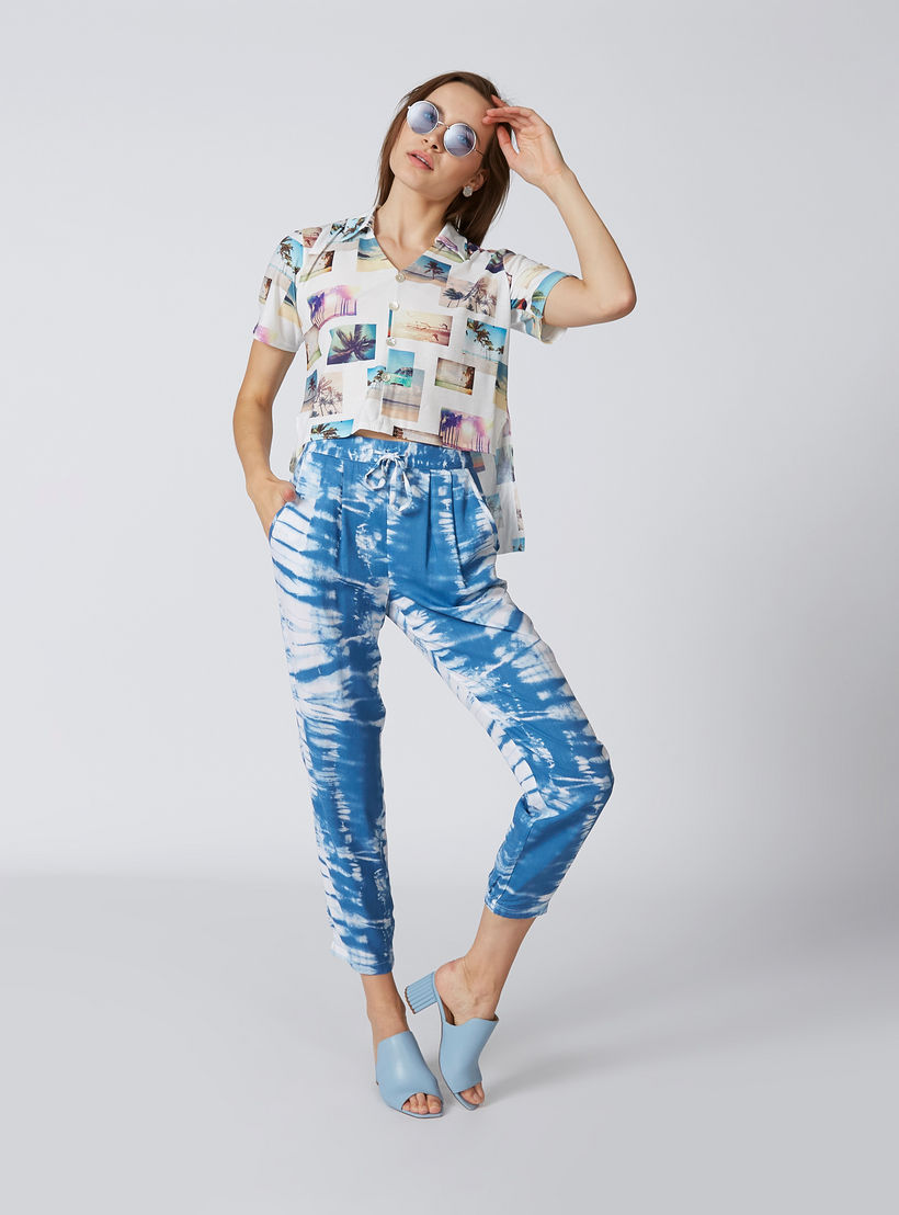 بنطلون بخصر متوسط الارتفاع وجيوب وطبعات -women-clothing-bottoms-trousers-image-3