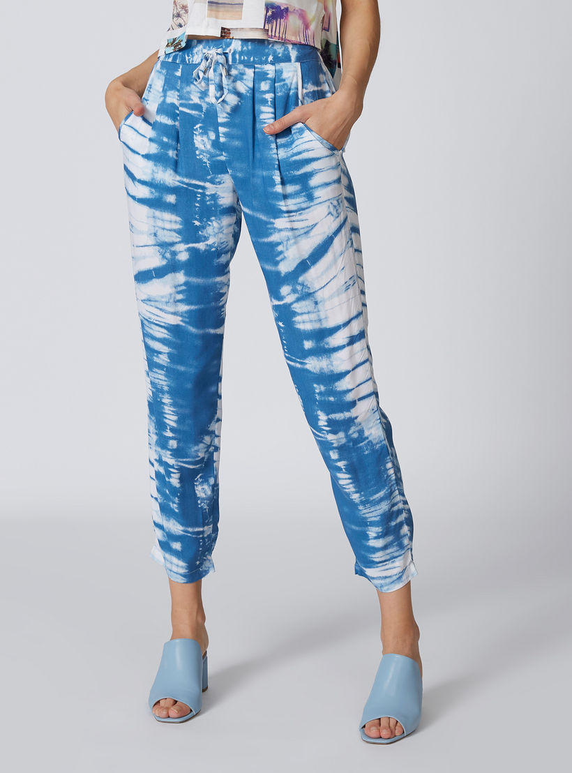 بنطلون بخصر متوسط الارتفاع وجيوب وطبعات -women-clothing-bottoms-trousers-image-4