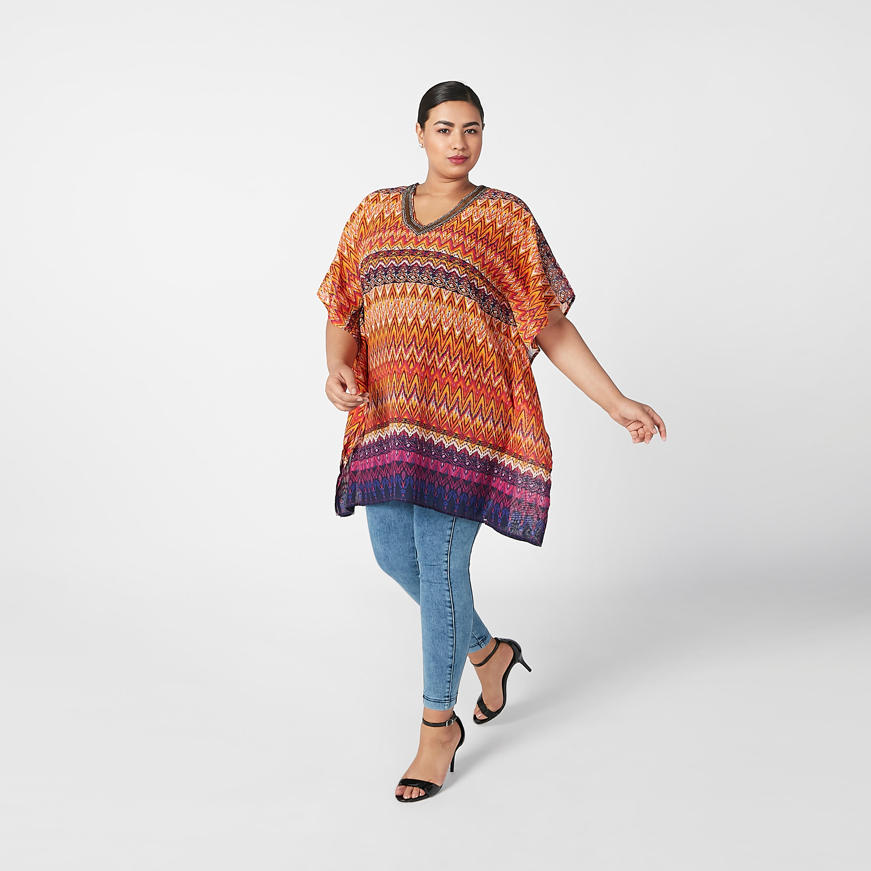 تونيك مستدام بياقة V وأكمام متصلة وطبعات-women-clothing-shirtsandblouses-blouses-image-4