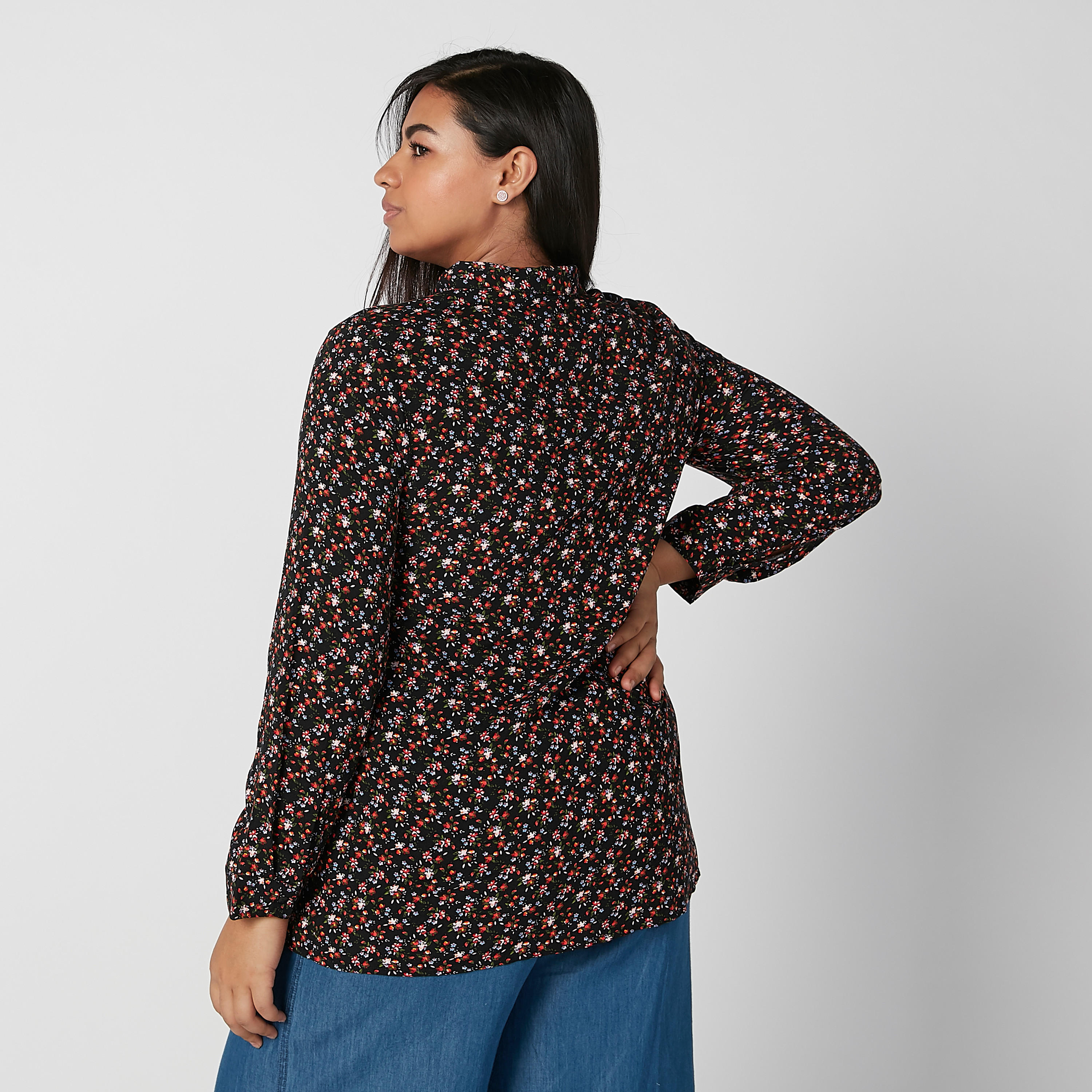 قميص مستدام بياقة عاديّة وأكمام طويلة وطبعات-women-clothing-shirtsandblouses-blouses-image-4
