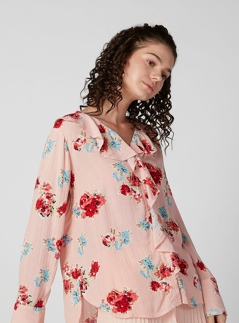 قميص بياقة V وأكمام طويلة وطبعات زهرية-women-clothing-shirtsandblouses-shirts-image-3