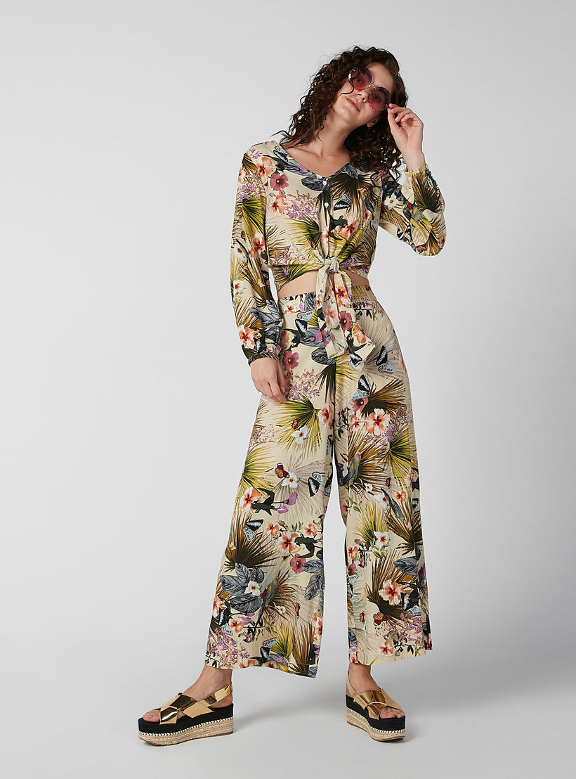 بنطلون بالازو بخصر مطّاطي متوسط الارتفاع وطبعات-women-clothing-bottoms-trousers-image-3