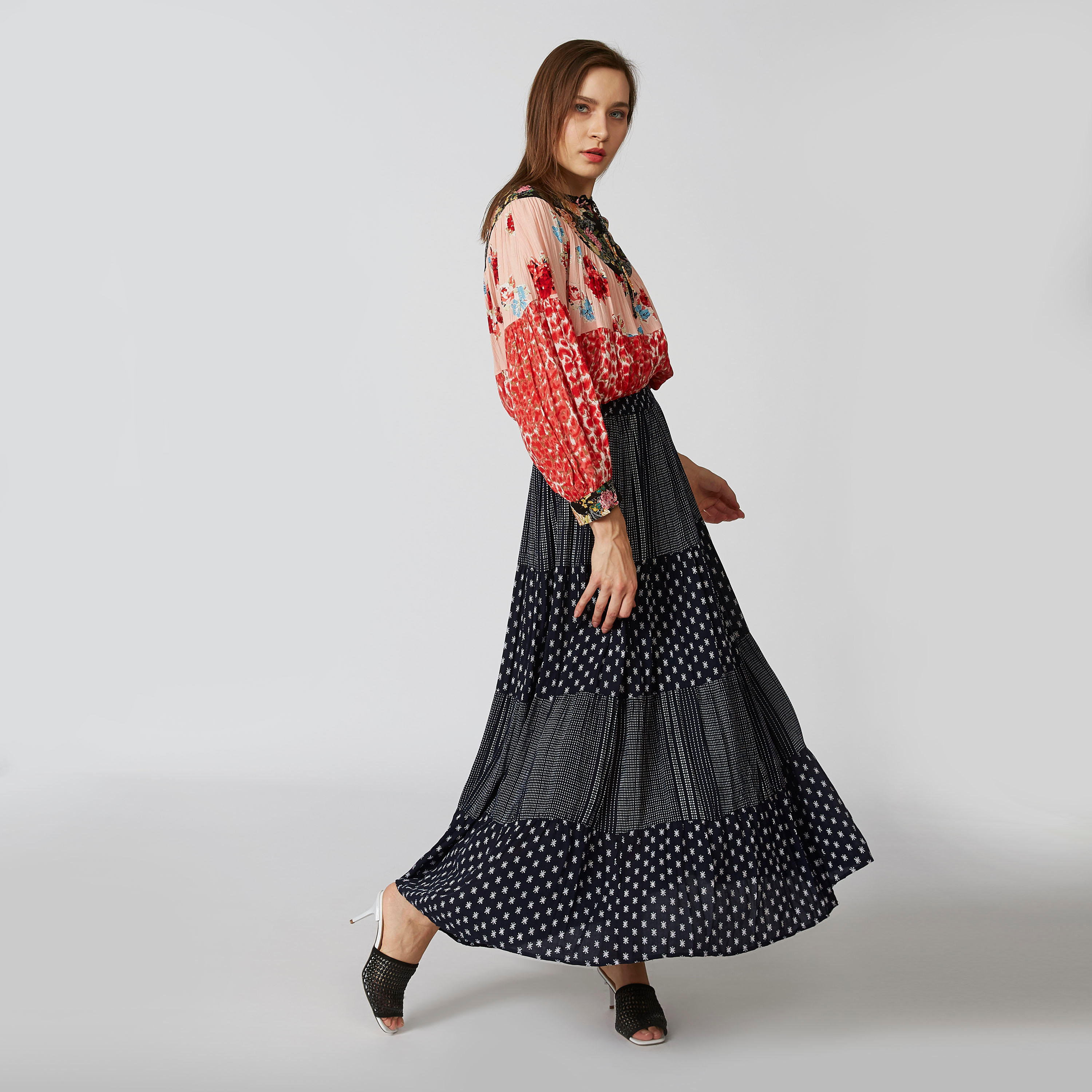 Floral Printed Top with Bishop Sleeves and Tie Ups-women-clothing-shirtsandblouses-blouses-image-3