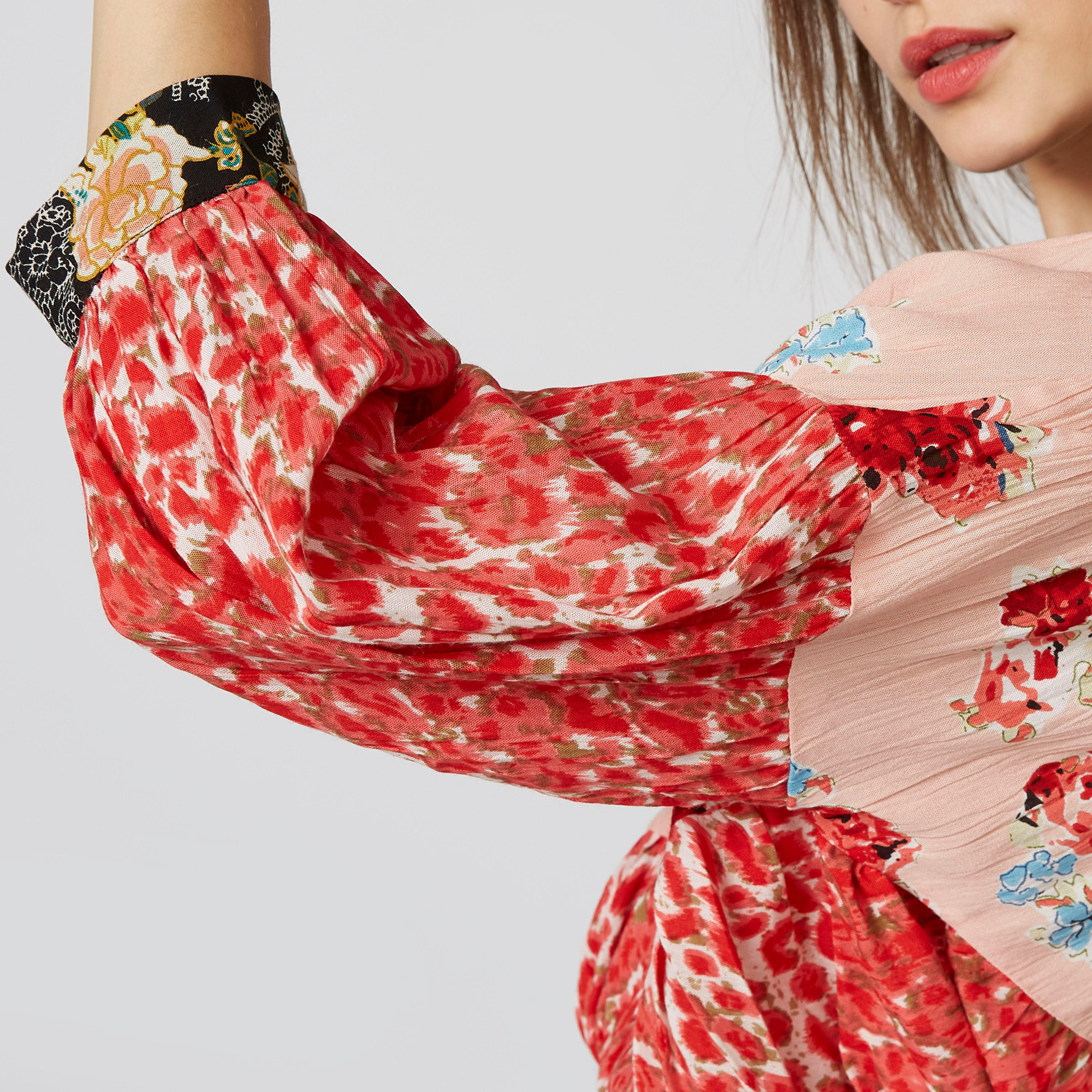 Floral Printed Top with Bishop Sleeves and Tie Ups-women-clothing-shirtsandblouses-blouses-image-5