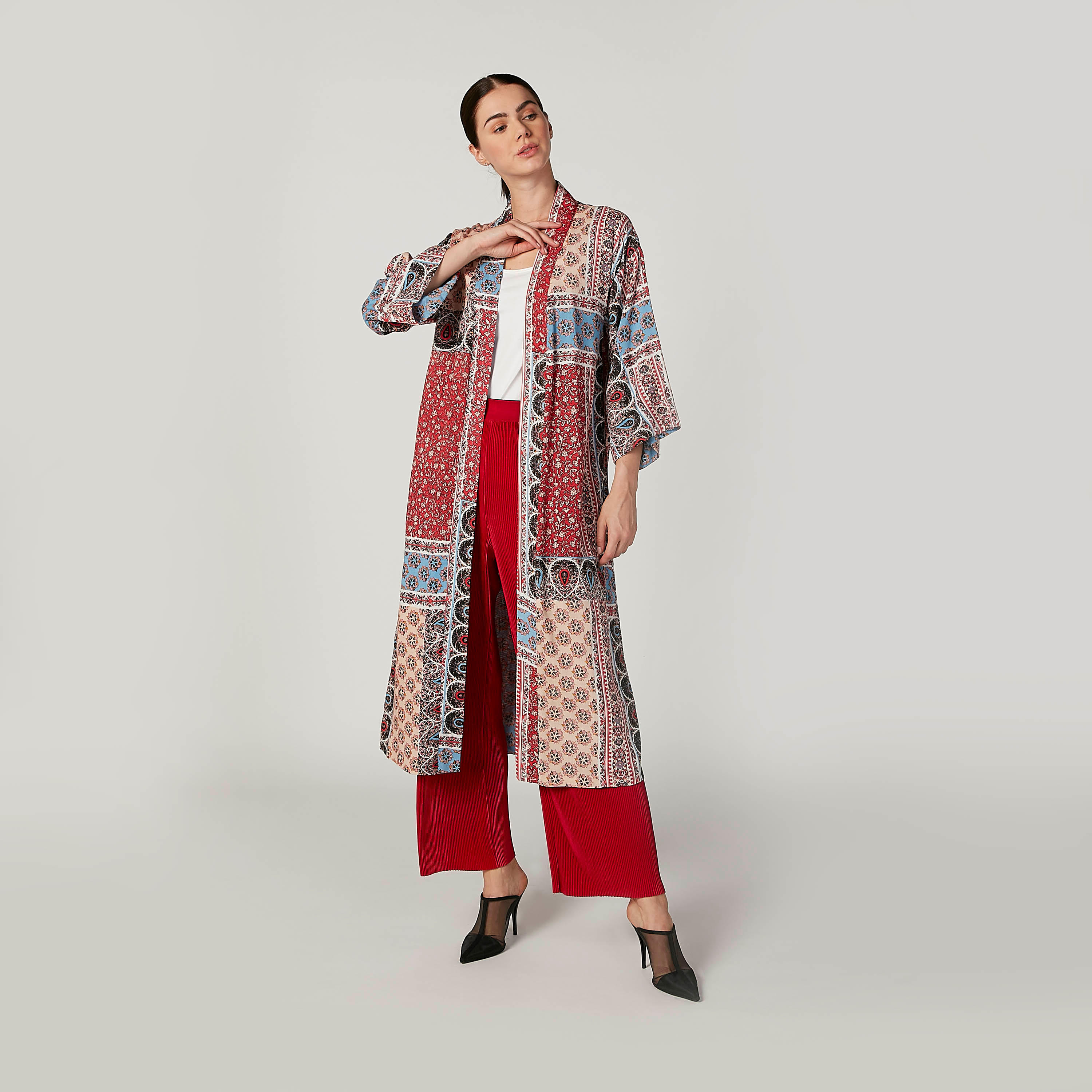 كارديجان طويلة بأكمام 3/4  وطبعات-women-winterwear-cardigansandjumpers-cardigans-image-1