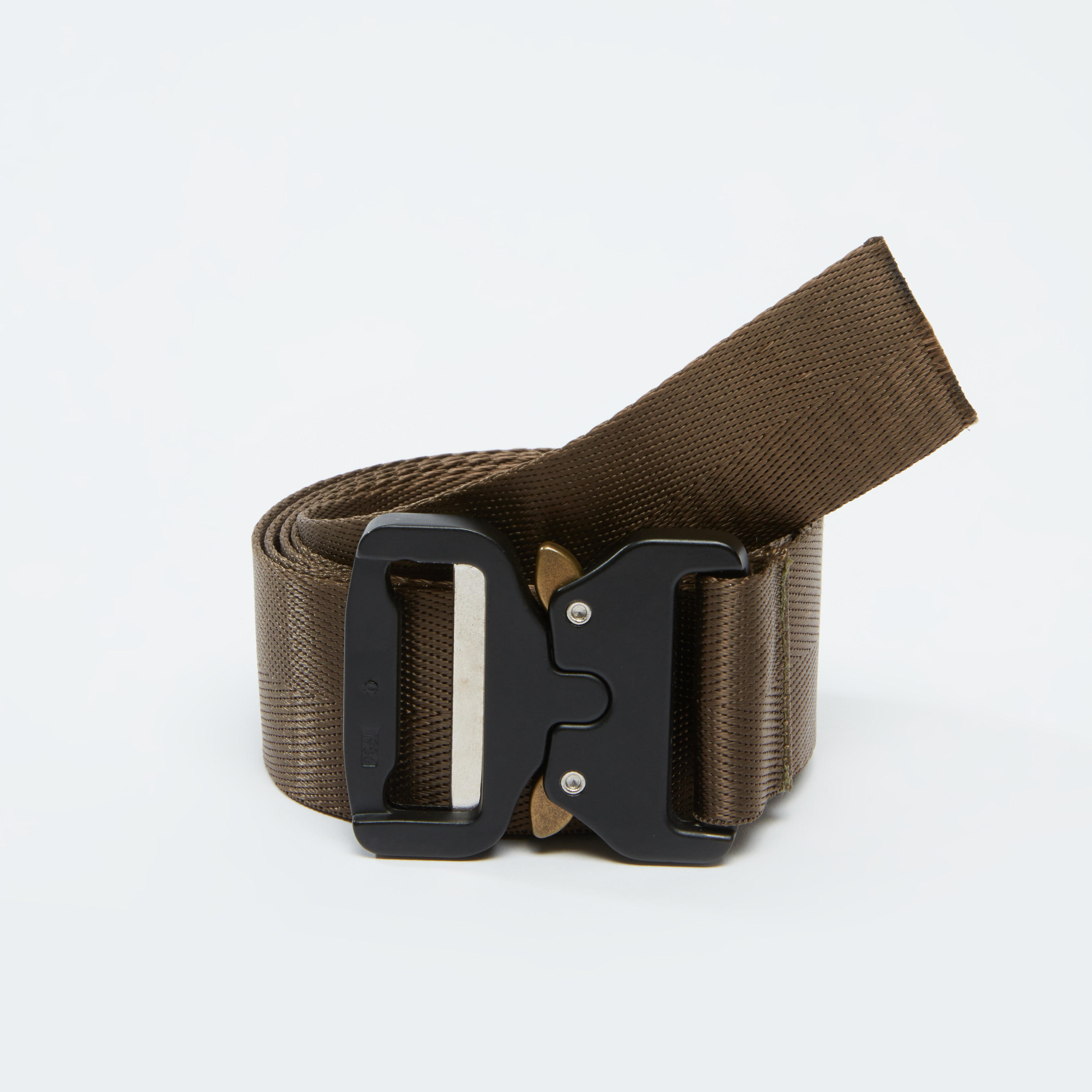 Textured Belt with Military Buckle Closure-men-beltsandwallets-belts-image-1