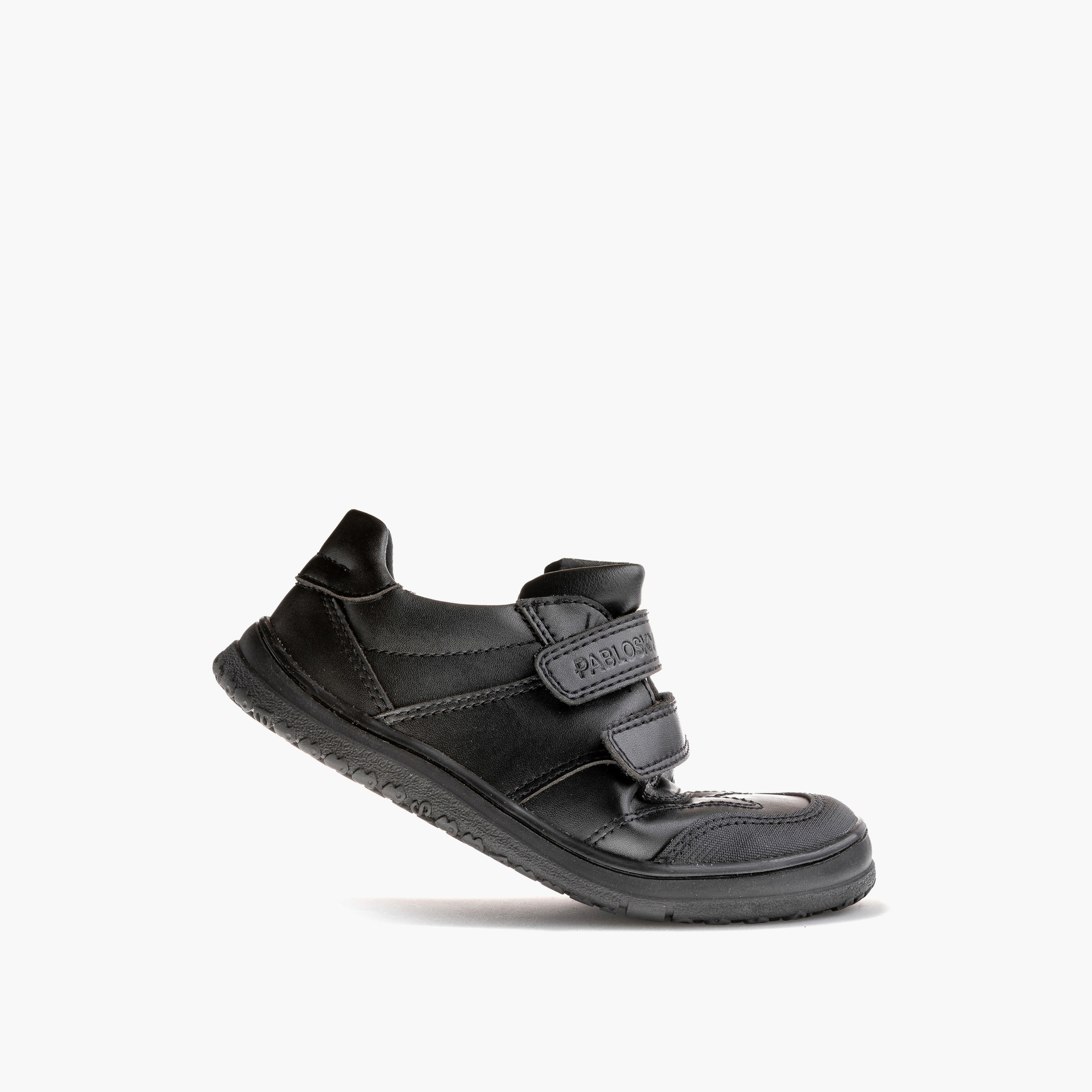 Pablosky Kids' Panelled School Shoes with Hook and Loop Closure - 732015-J-boys-shoes-sneakers-image-5
