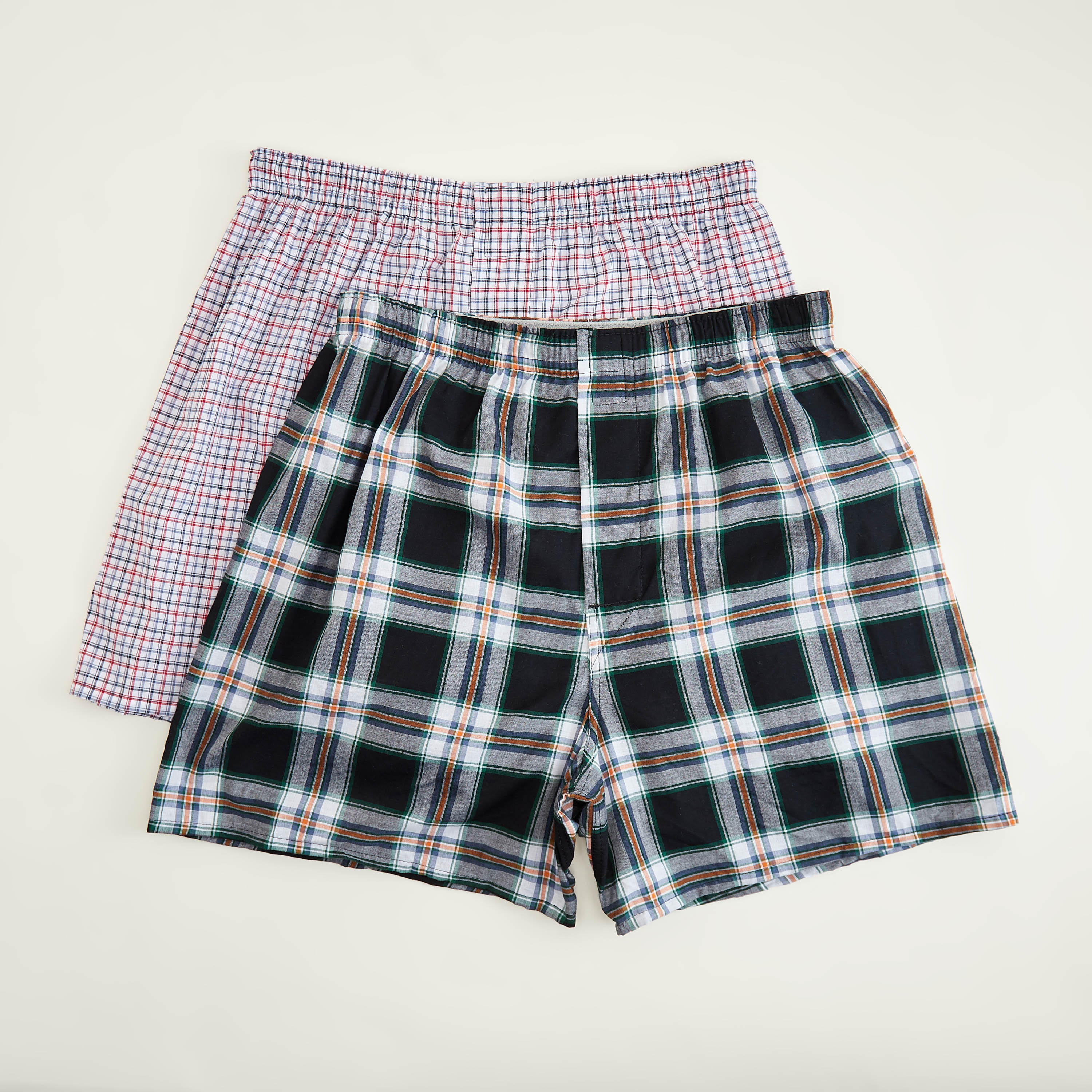 Set of 2 - Hanes Checked Boxers with Elasticated Waistband-men-clothing-innerwear-underwear-image-1