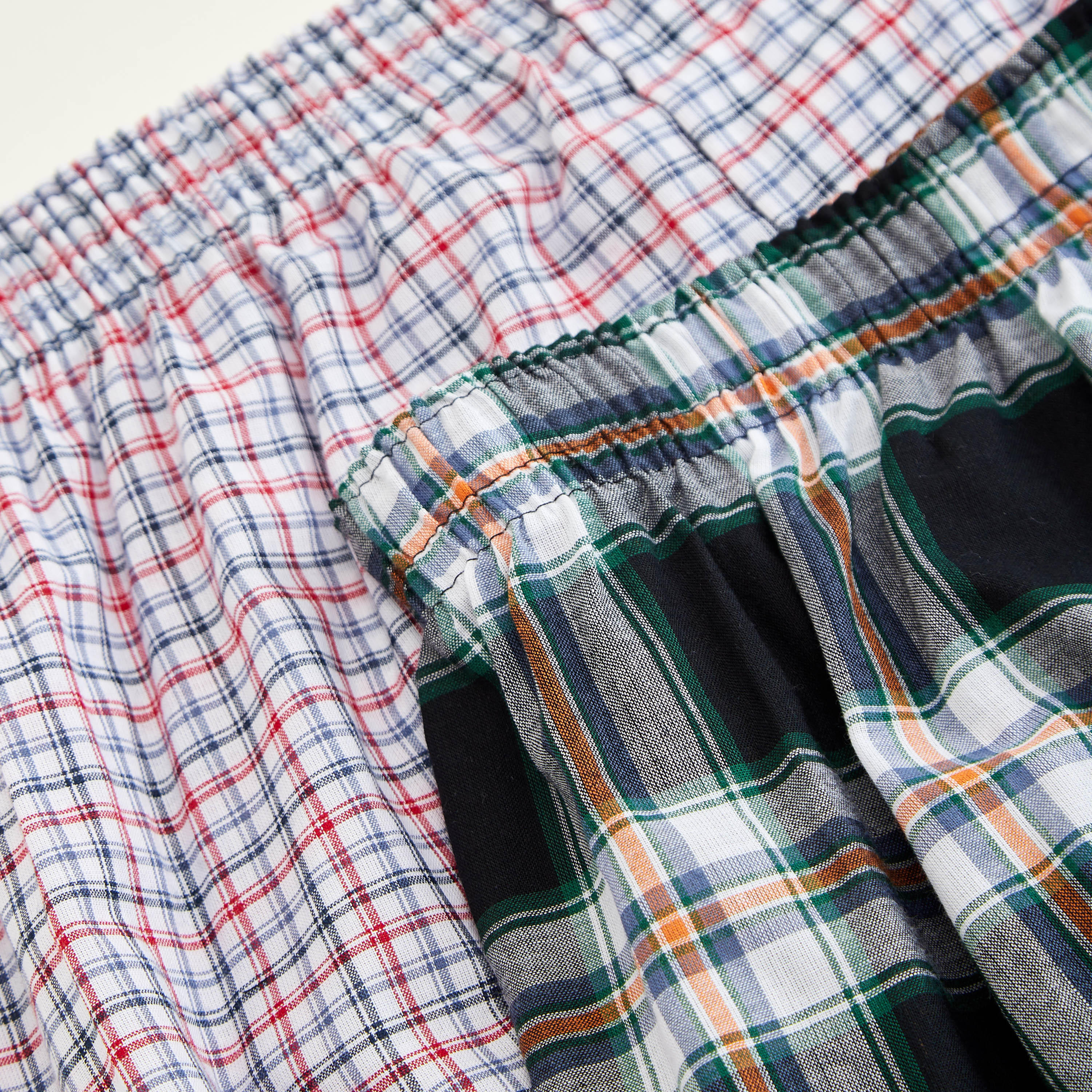 Set of 2 - Hanes Checked Boxers with Elasticated Waistband-men-clothing-innerwear-underwear-image-2