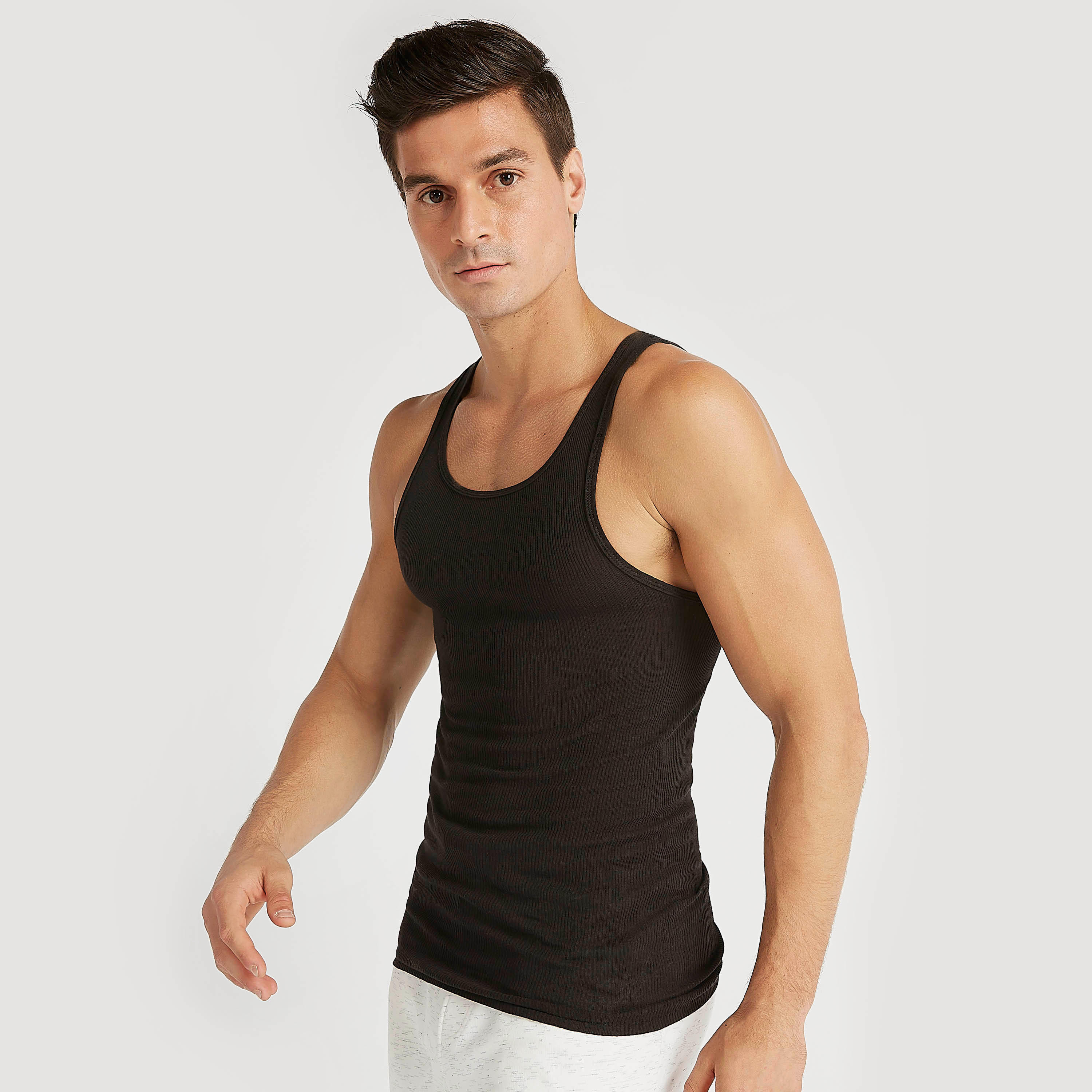 Set of 2 - Hanes Solid Sleeveless Vest-men-clothing-tshirtsandpolos-vests-image-1