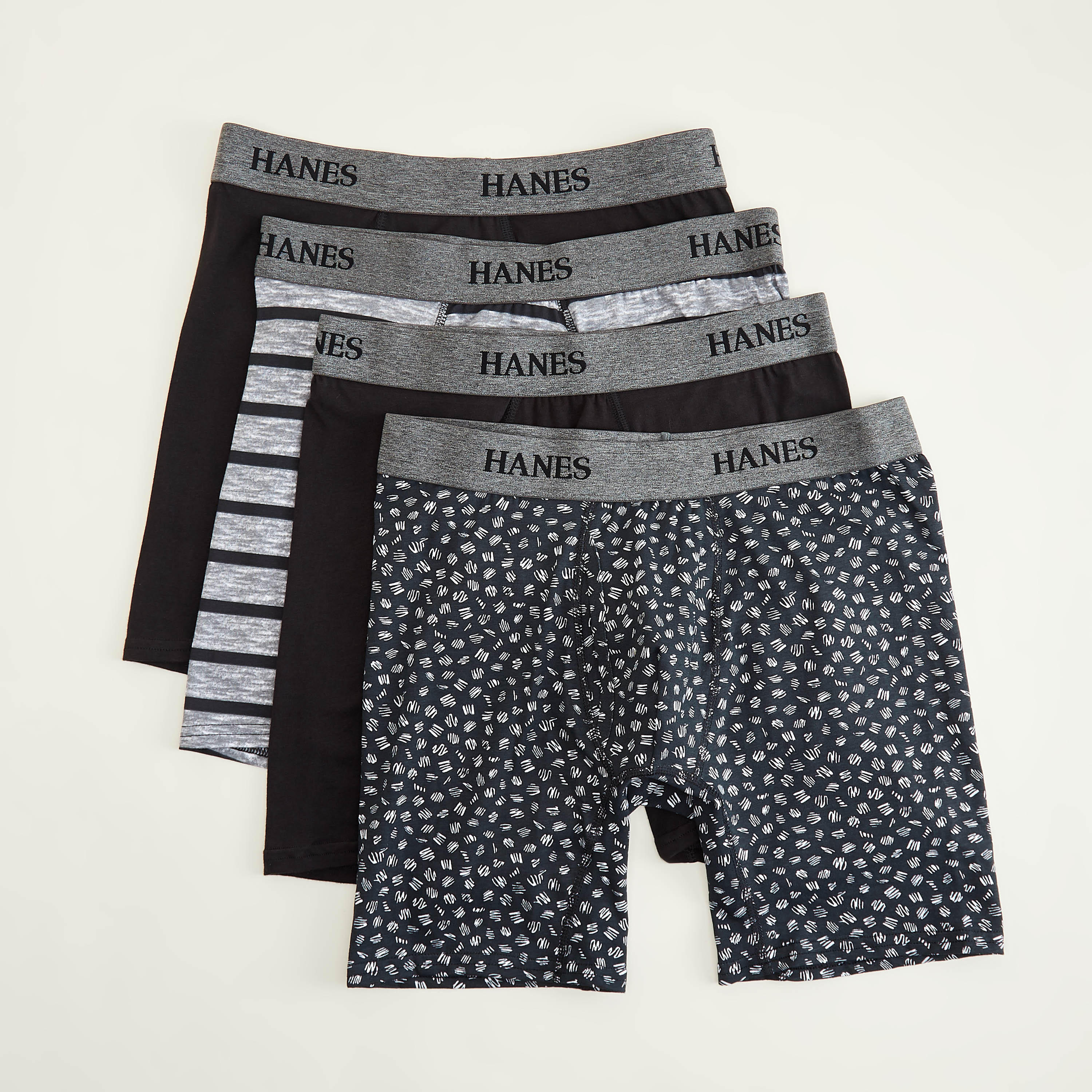 Set of 4 - Hanes Assorted Trunks with Elasticated Waistband-men-clothing-innerwear-underwear-image-1
