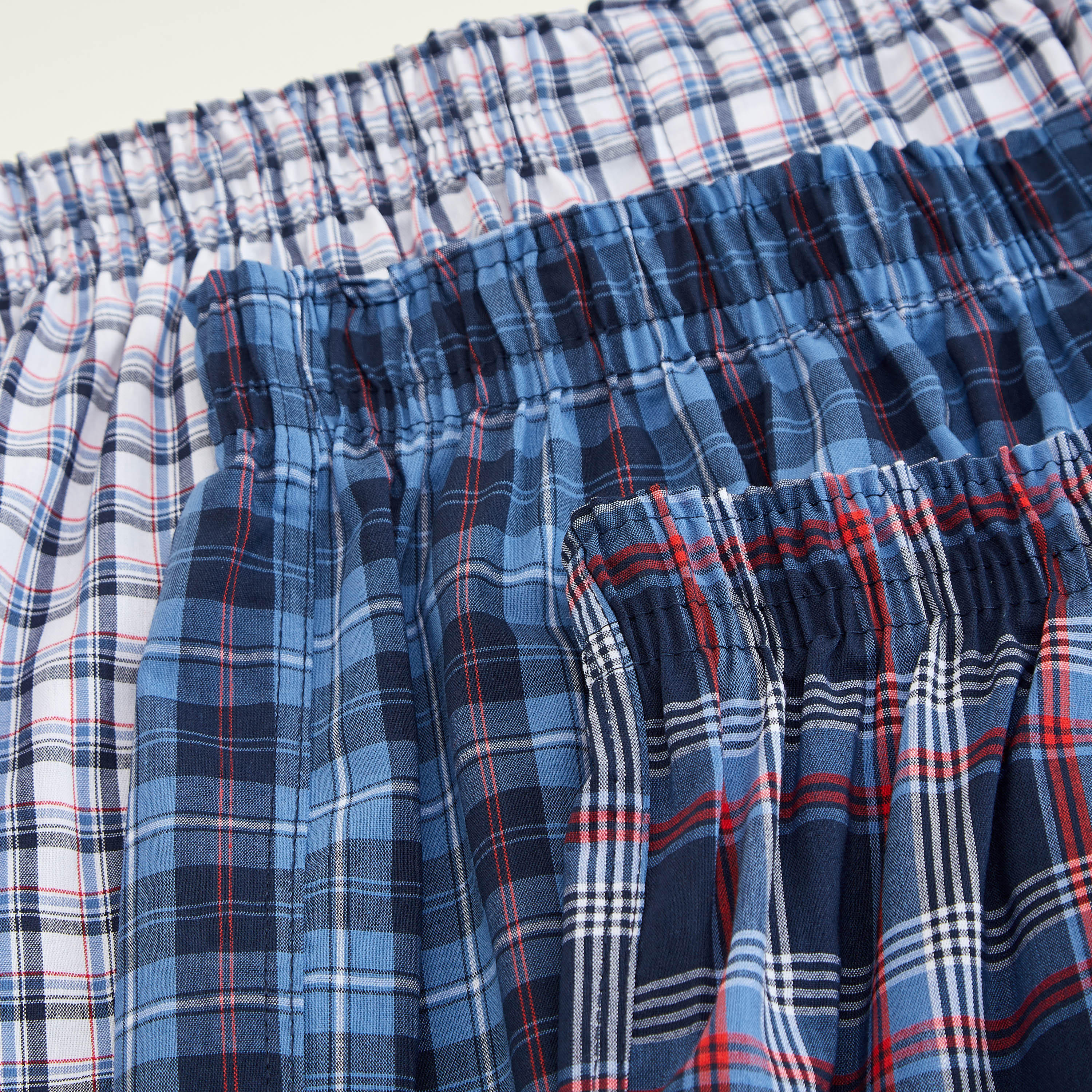 سراويل بوكسر داخلية كاروهات بخصر مطّاطي من هانس - طقم من 3 قطع-men-clothing-innerwear-underwear-image-2