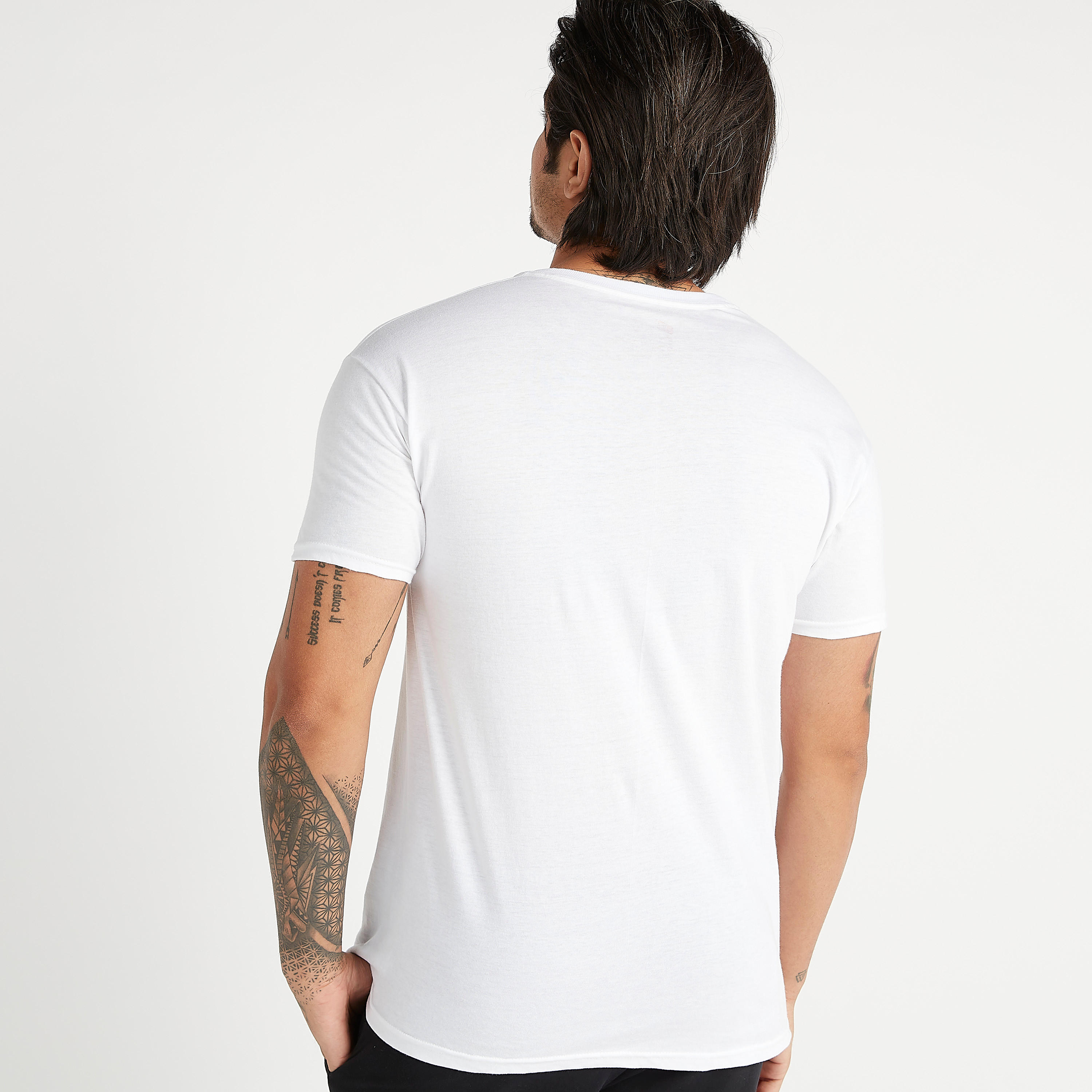 Set of 3 - Hanes Solid Crew Neck T-shirt with Short Sleeves-men-clothing-tshirtsandpolos-vests-image-4