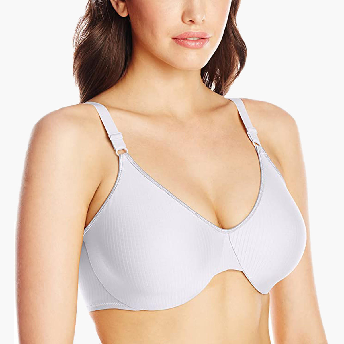 Hanes Striped Underwire Basic Bra with Hook and Eye Closure-women-clothing-lingerie-bras-image-1