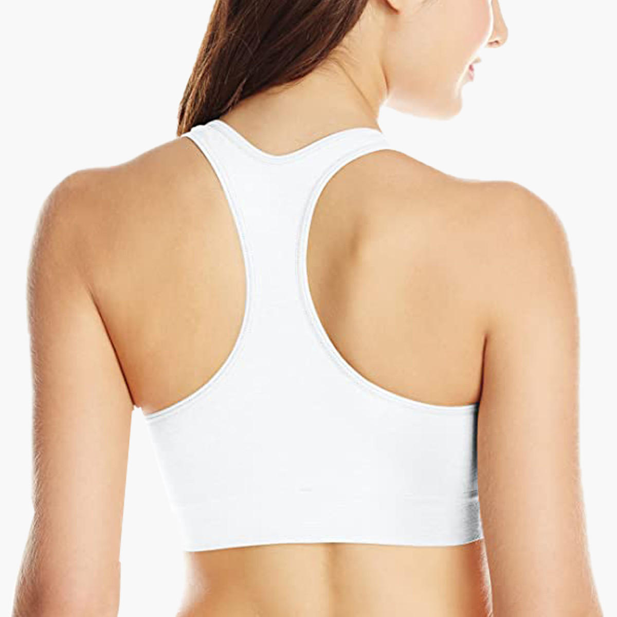 صدرية رياضية سادة مبطنة خفيفة بظهر ريسر من هانس-women-clothing-lingerie-bras-image-1