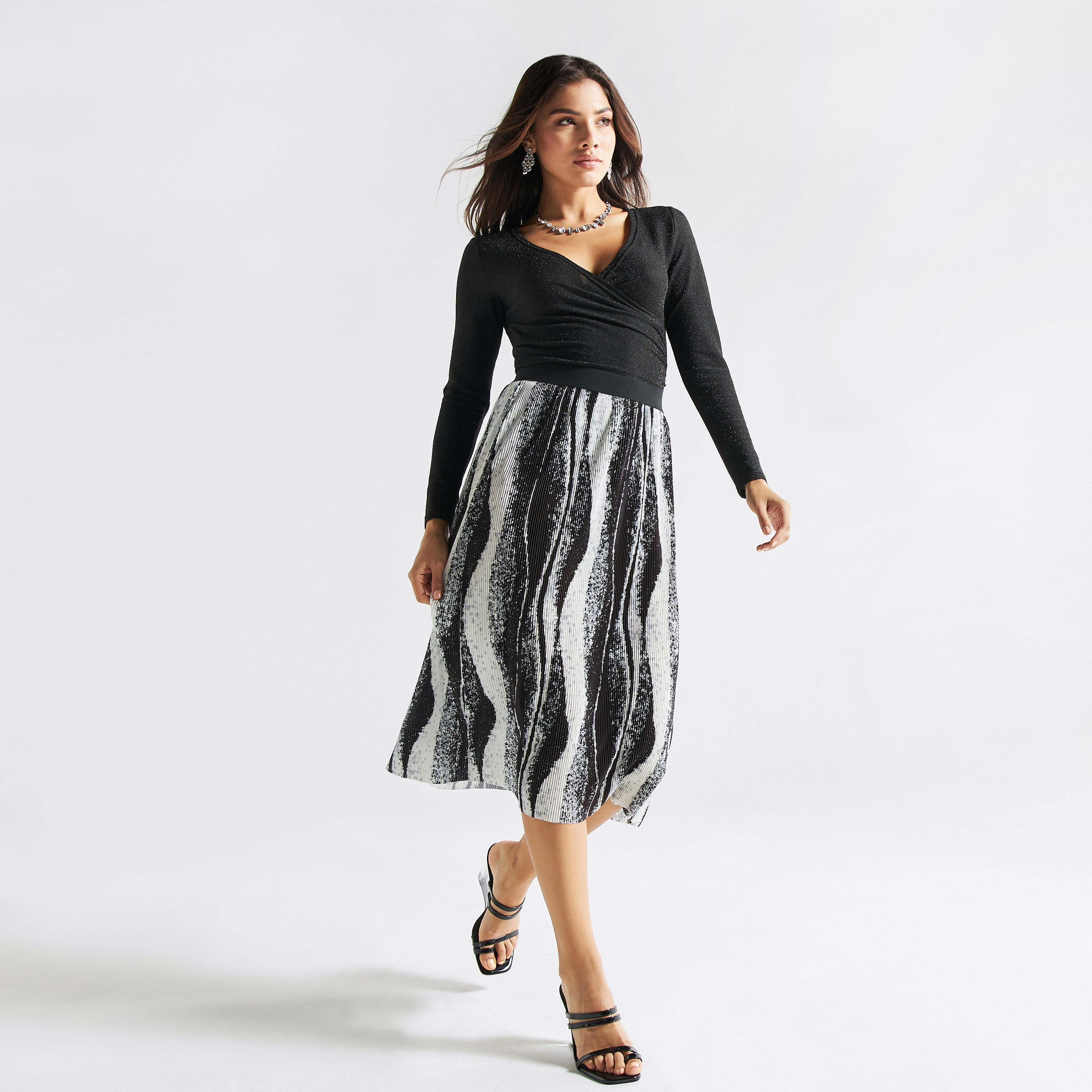 بودي سوت ملفوف بارز الملمس بأكمام طويلة-women-clothing-tshirts-image-3