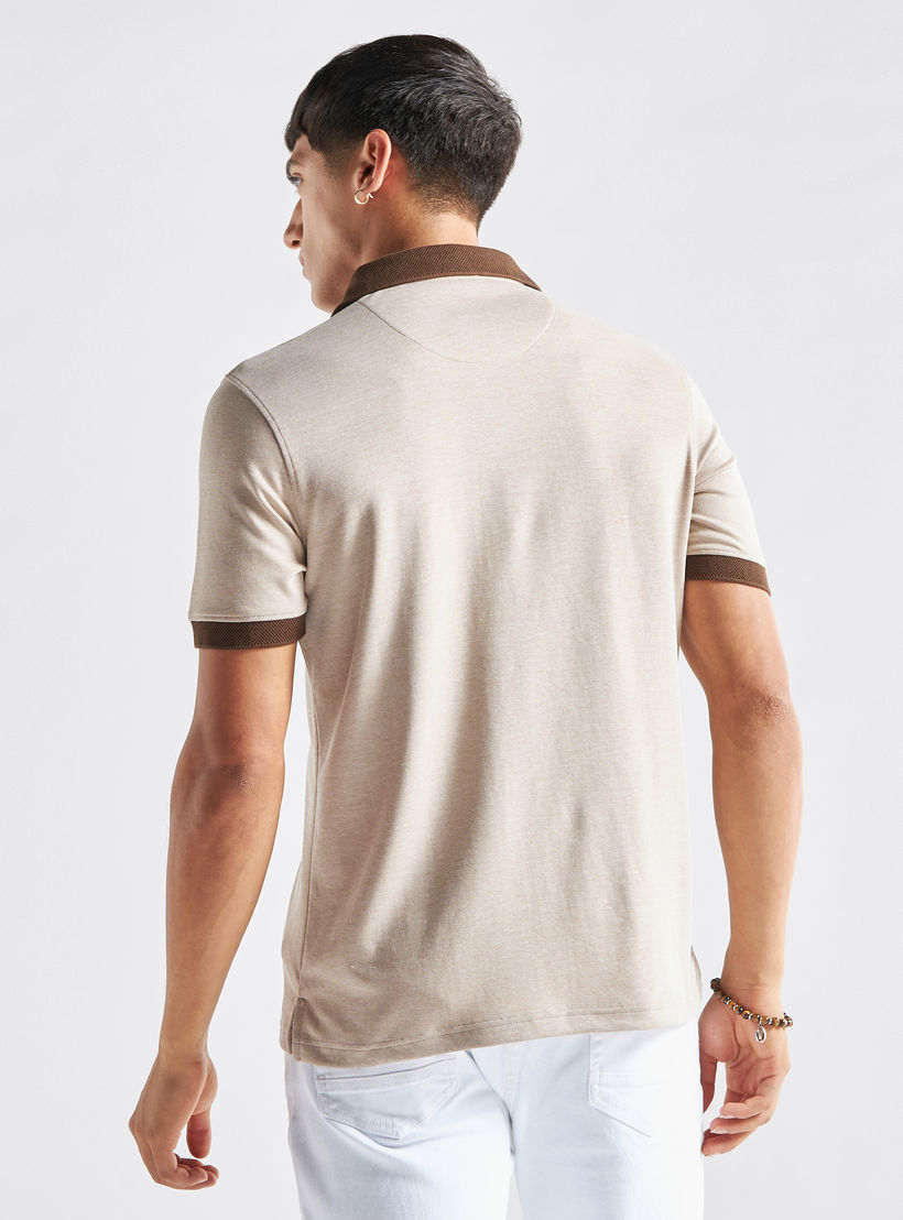 Solid Polo T-shirt with Short Sleeves-men-clothing-tshirtsandpolos-polos-image-3