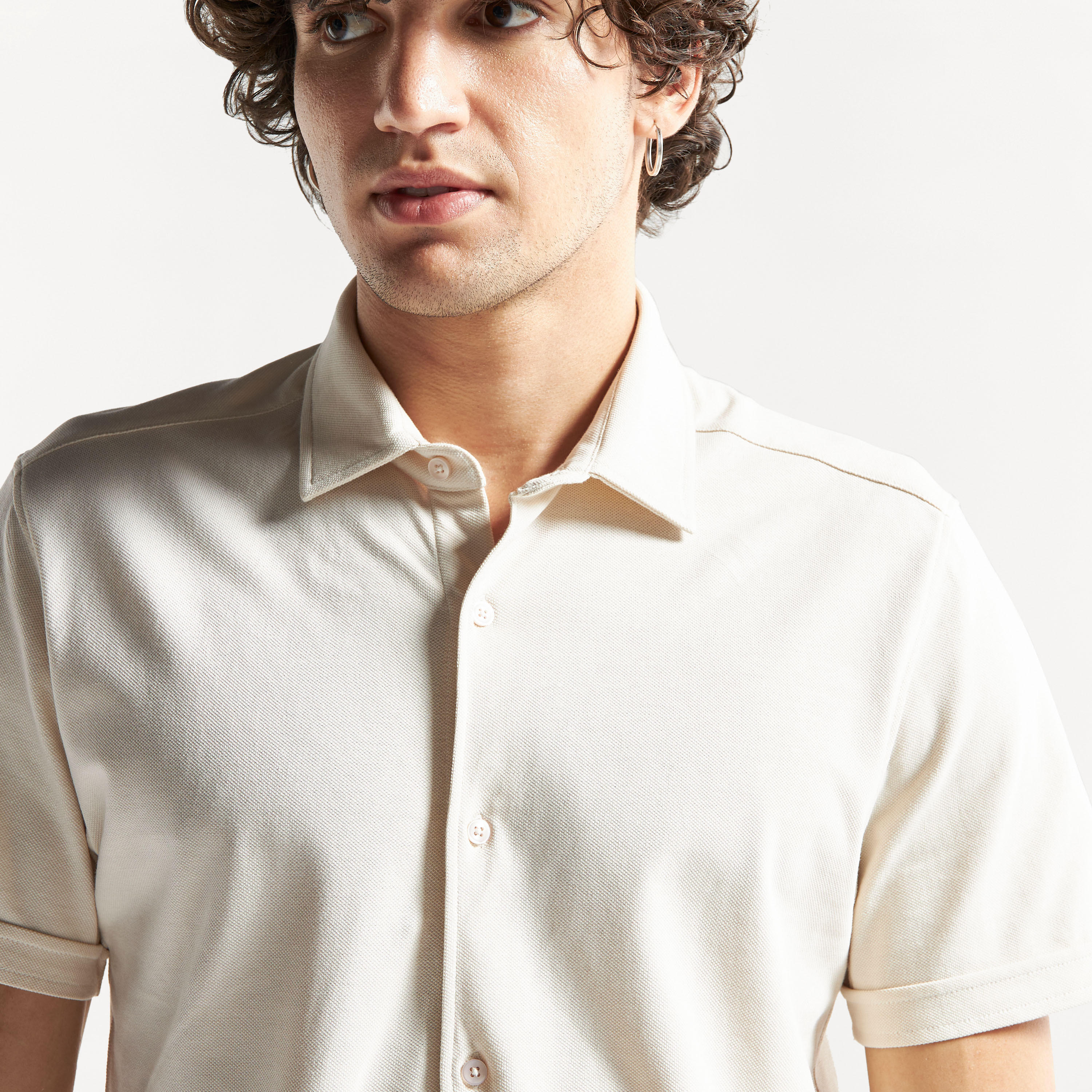 Textured Shirt with Short Sleeves-men-clothing-shirts-image-4