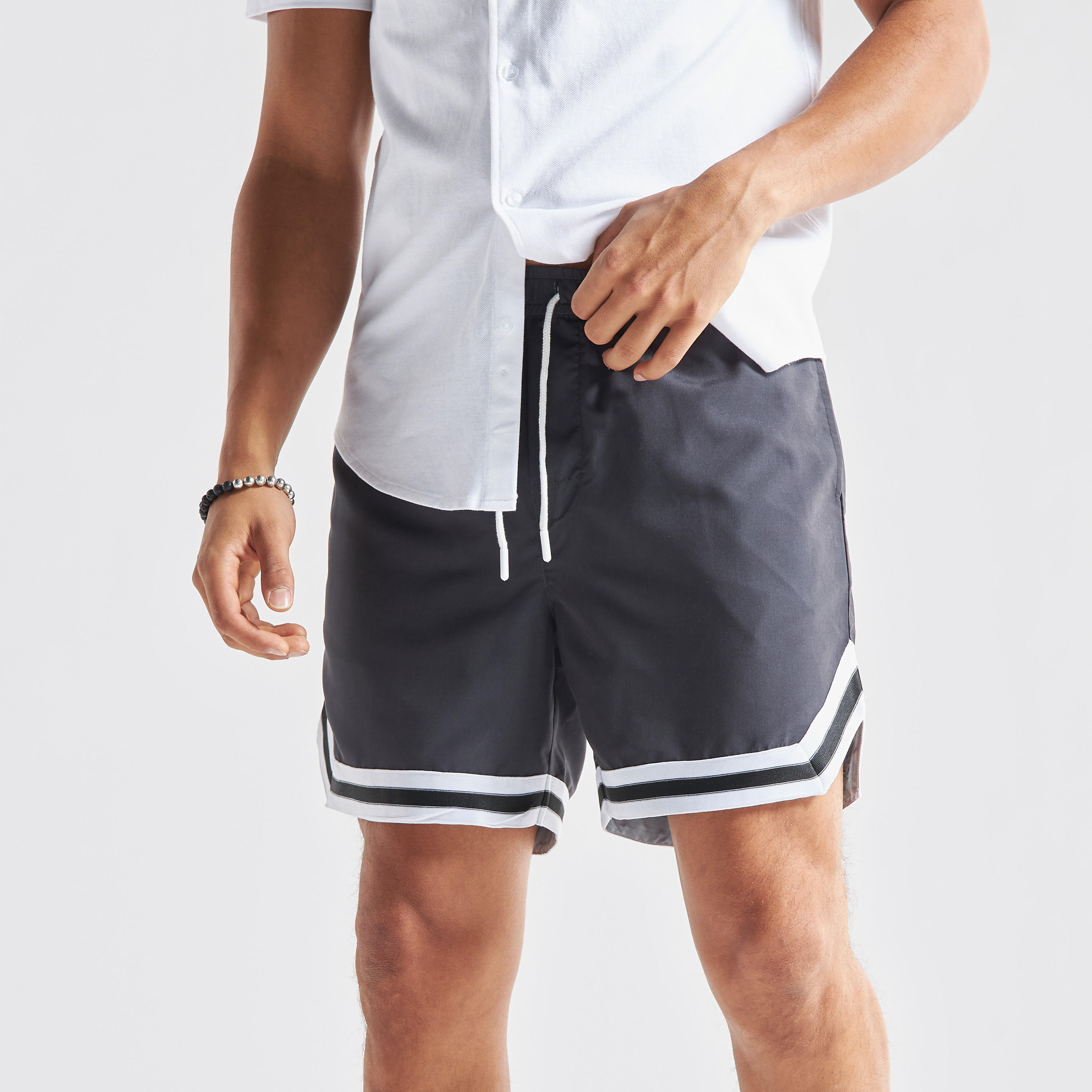 شورت كرة السلّة برباط إغلاق وشريطة وجيوب -men-clothing-bottoms-shorts-image-1