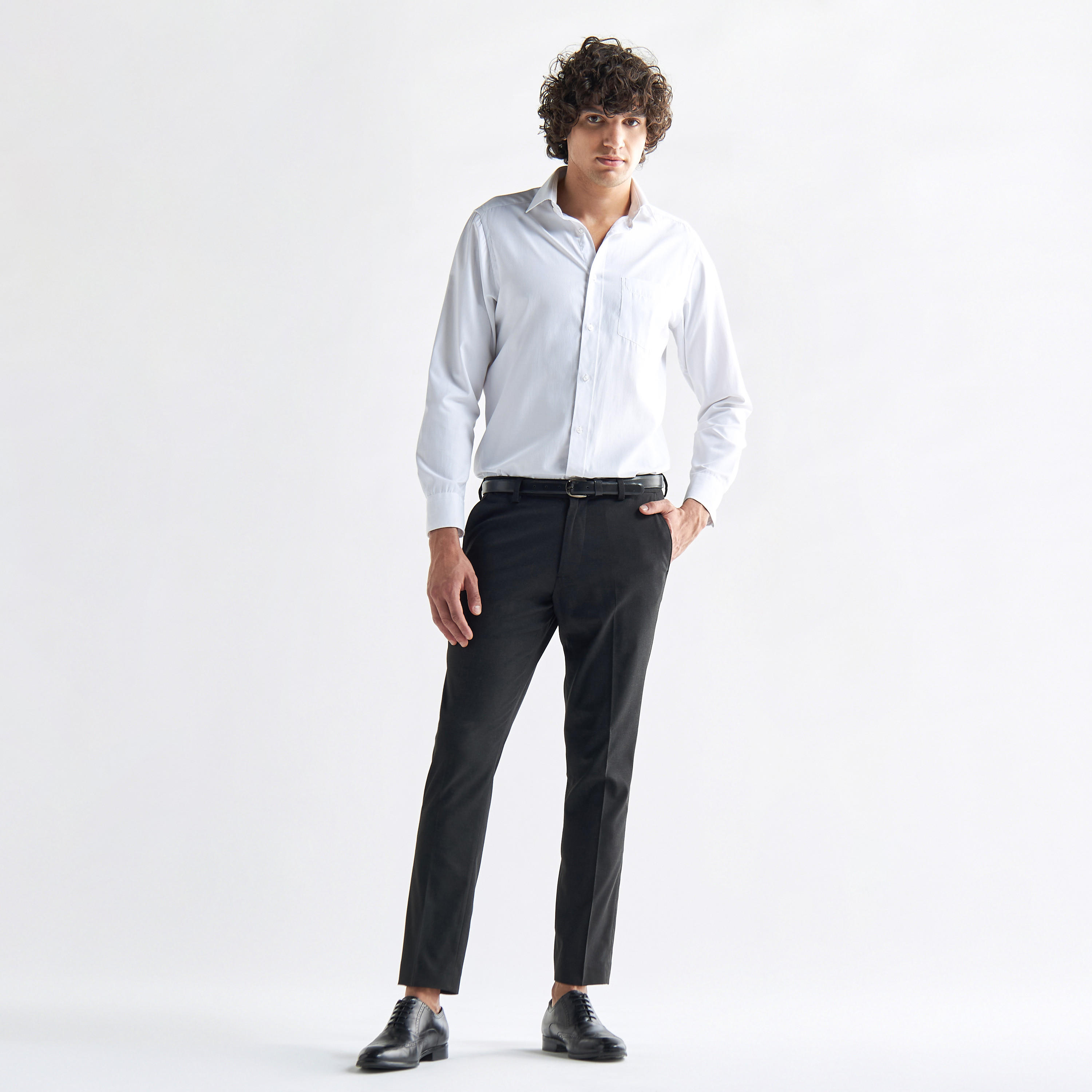 Solid Belted Formal Trousers with Pockets-men-clothing-bottoms-trousersandchinos-trousers-image-2