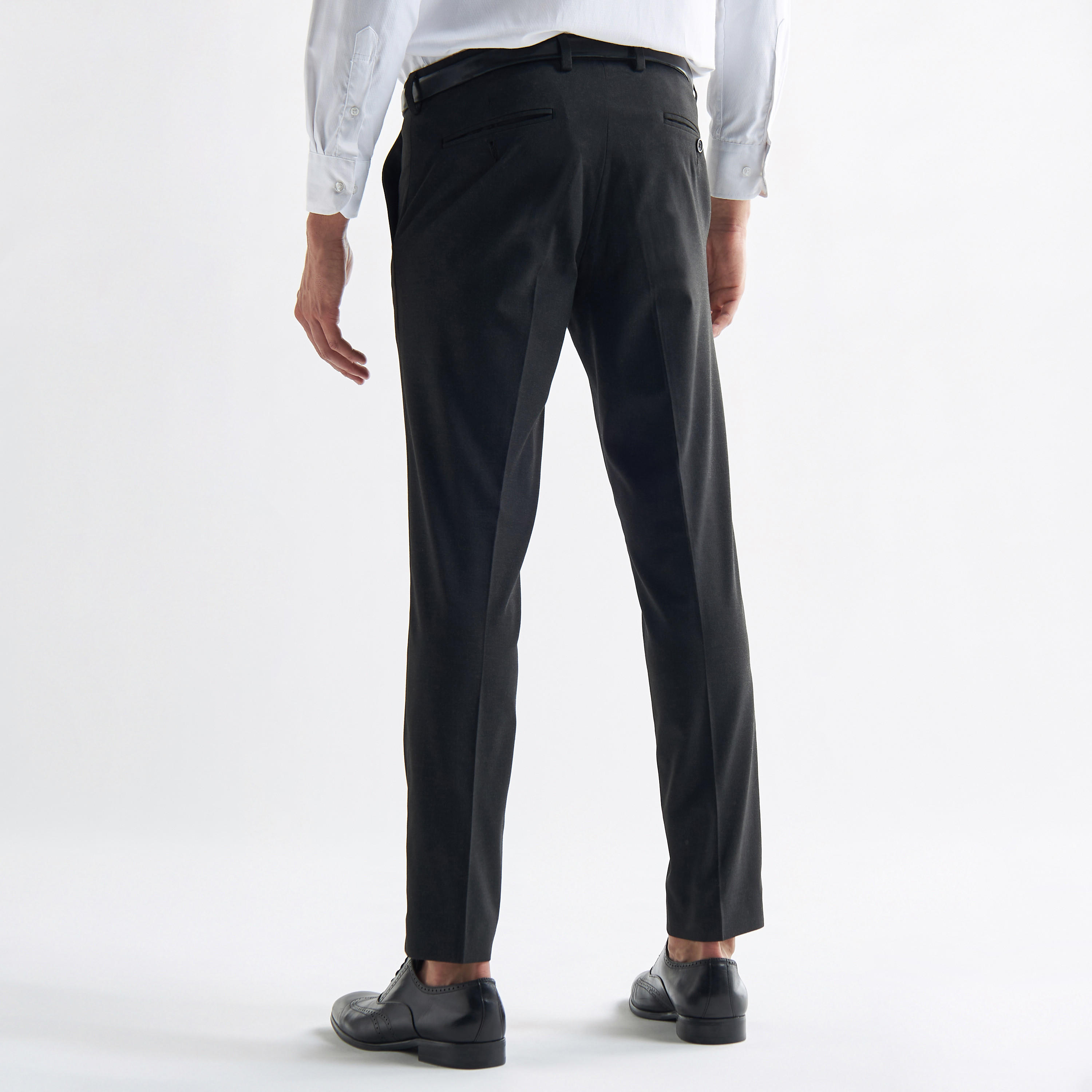 Solid Belted Formal Trousers with Pockets-men-clothing-bottoms-trousersandchinos-trousers-image-3