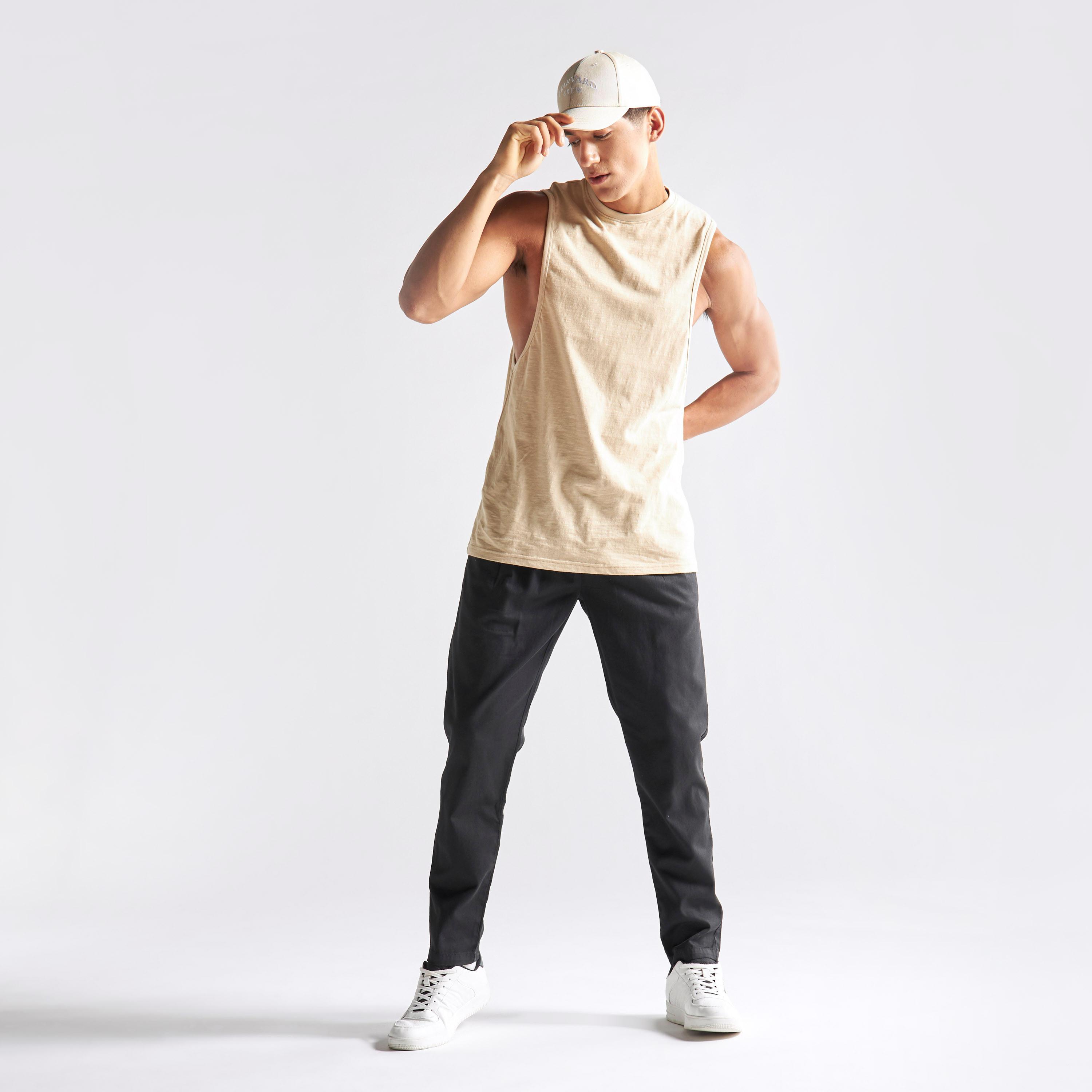 Solid Sleeveless T-shirt with Crew Neck-men-clothing-tshirtsandpolos-tshirts-image-2