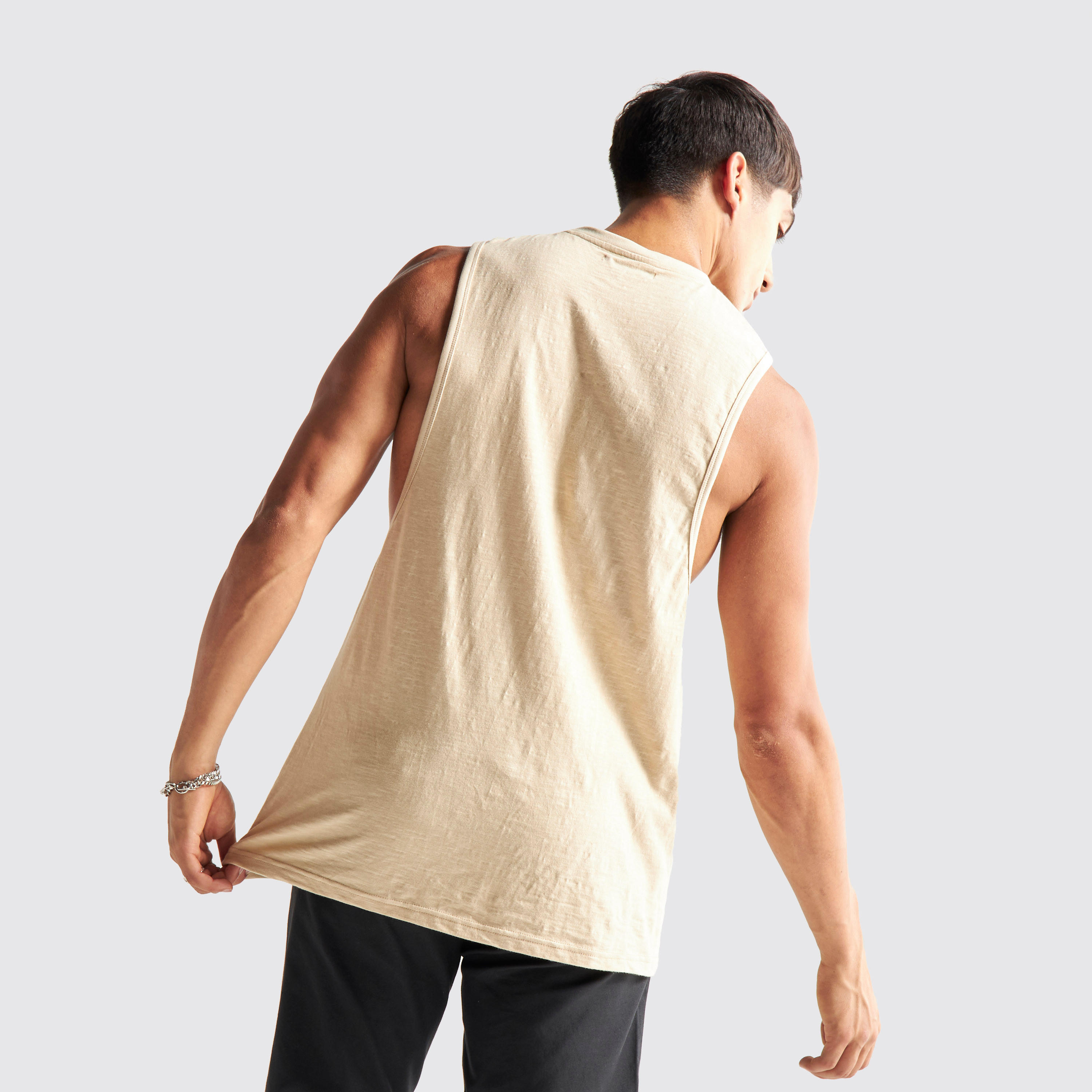 Solid Sleeveless T-shirt with Crew Neck-men-clothing-tshirtsandpolos-tshirts-image-3