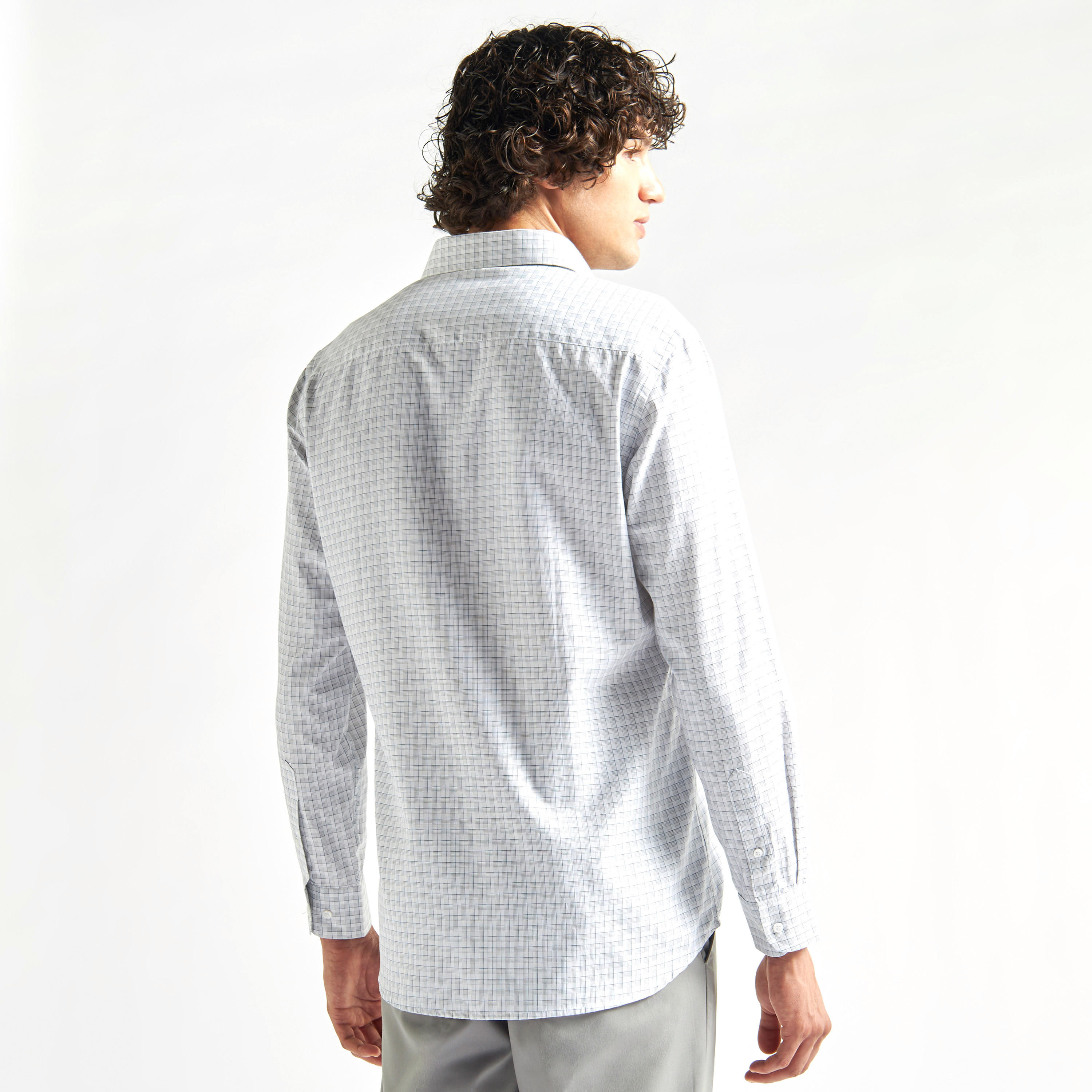 قميص كاروهات بأكمام طويلة وجيب على الصدر-men-clothing-shirts-image-3