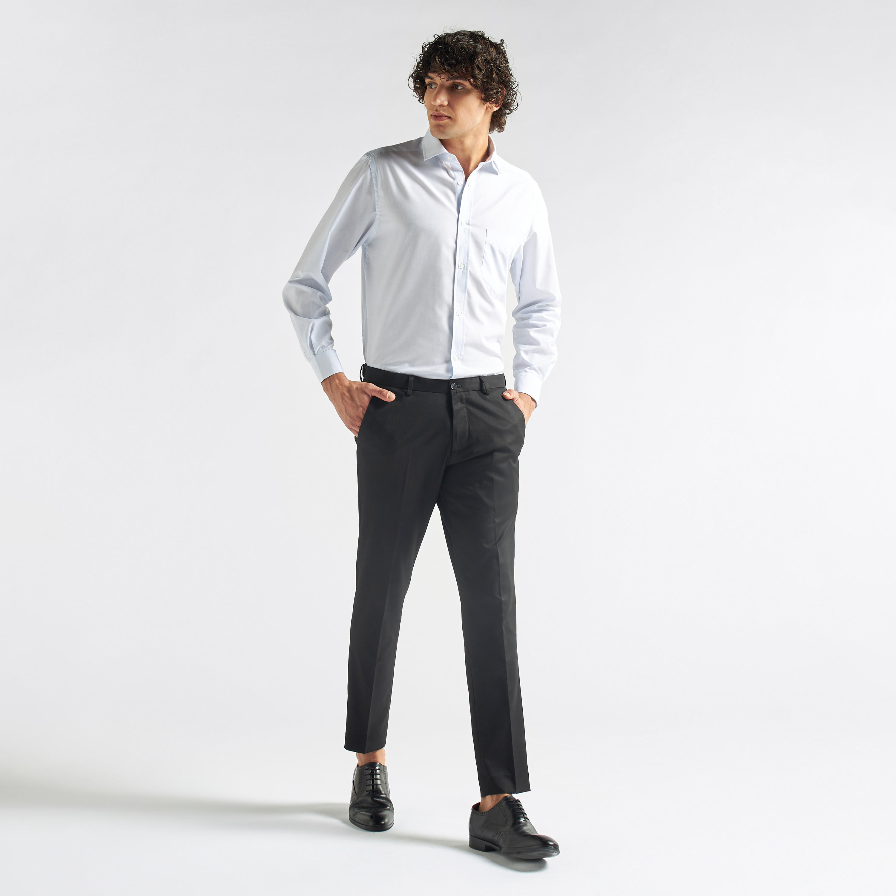 Solid Shirt with Pocket and Long Sleeves-men-clothing-shirts-image-2