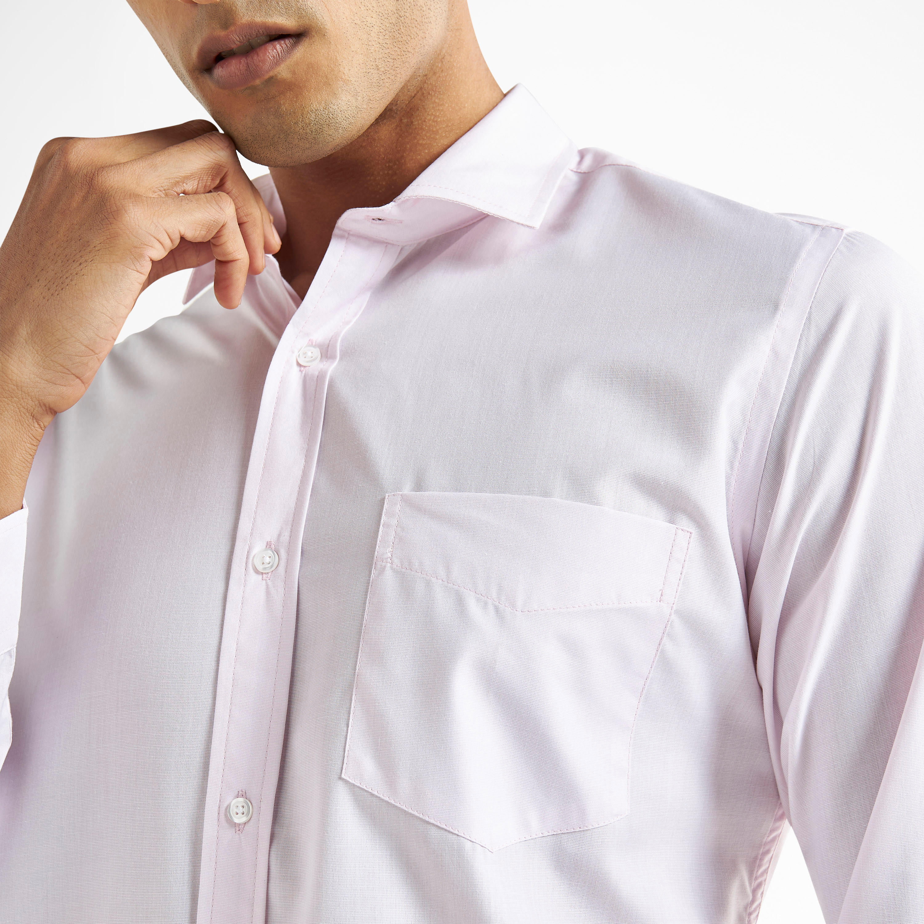 Solid Shirt with Pocket and Long Sleeves-men-clothing-shirts-image-4