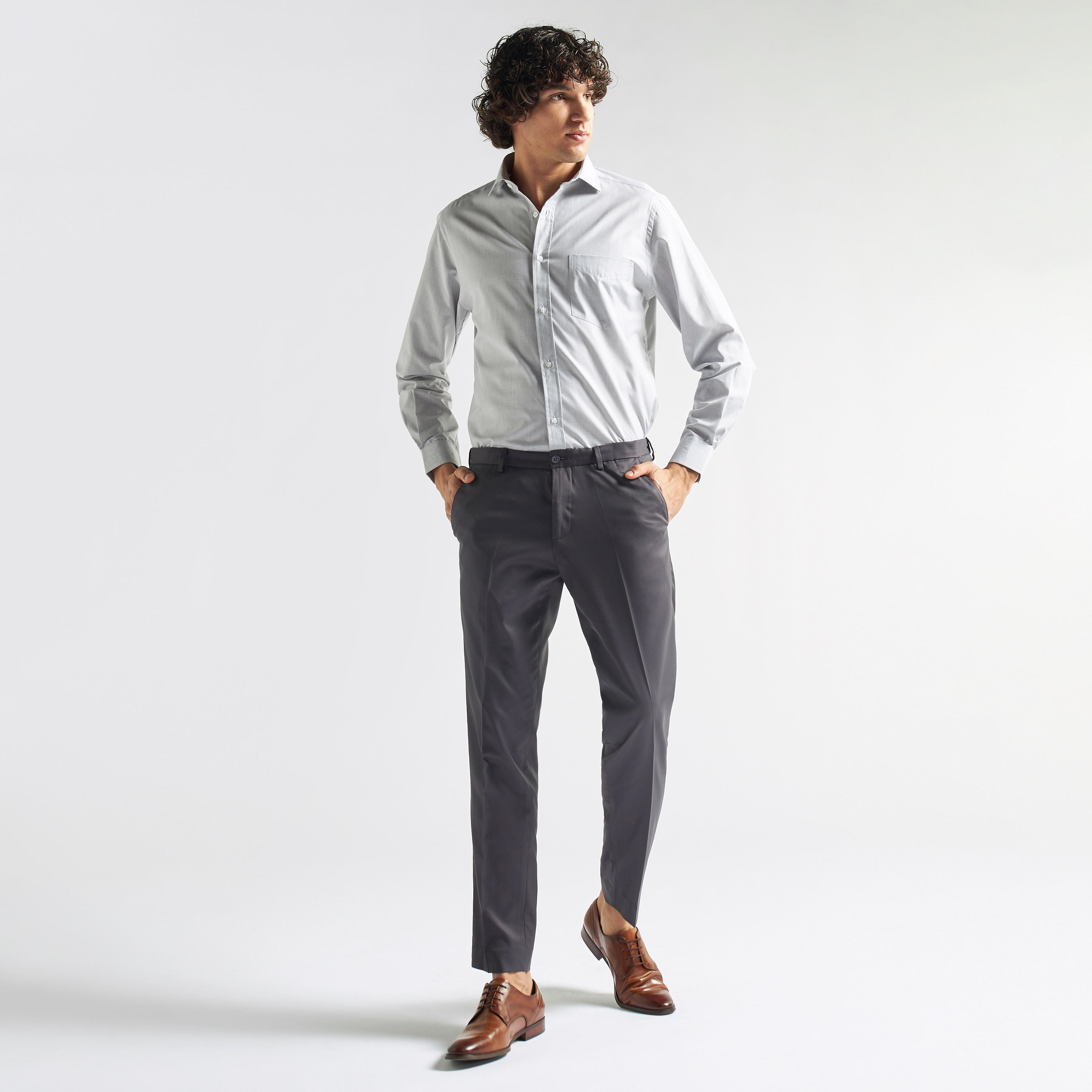 Solid Shirt with Pocket and Long Sleeves-men-clothing-shirts-image-2