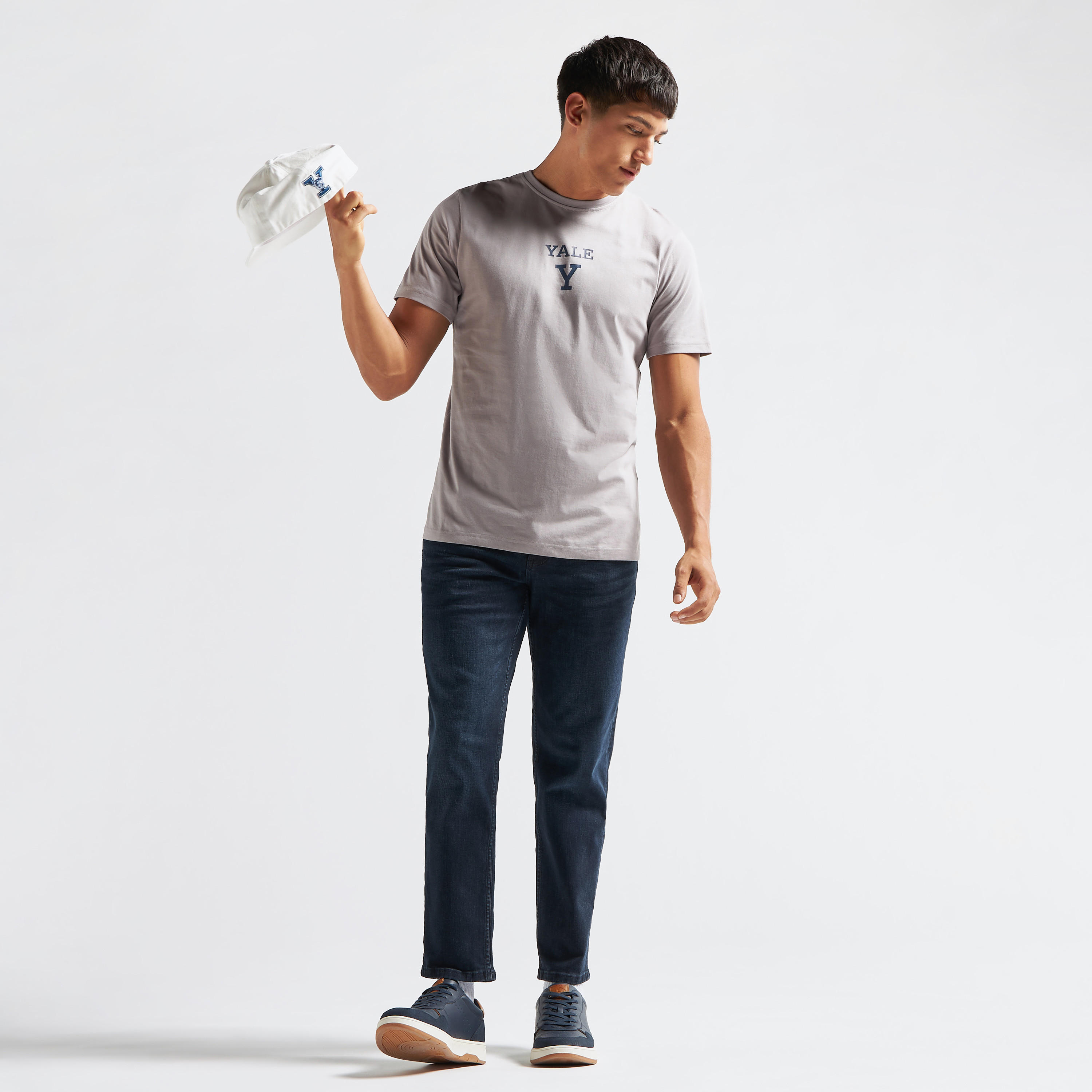 Slim Fit Faded Cropped Jeans with 5 Pockets-men-clothing-bottoms-jeans-image-2