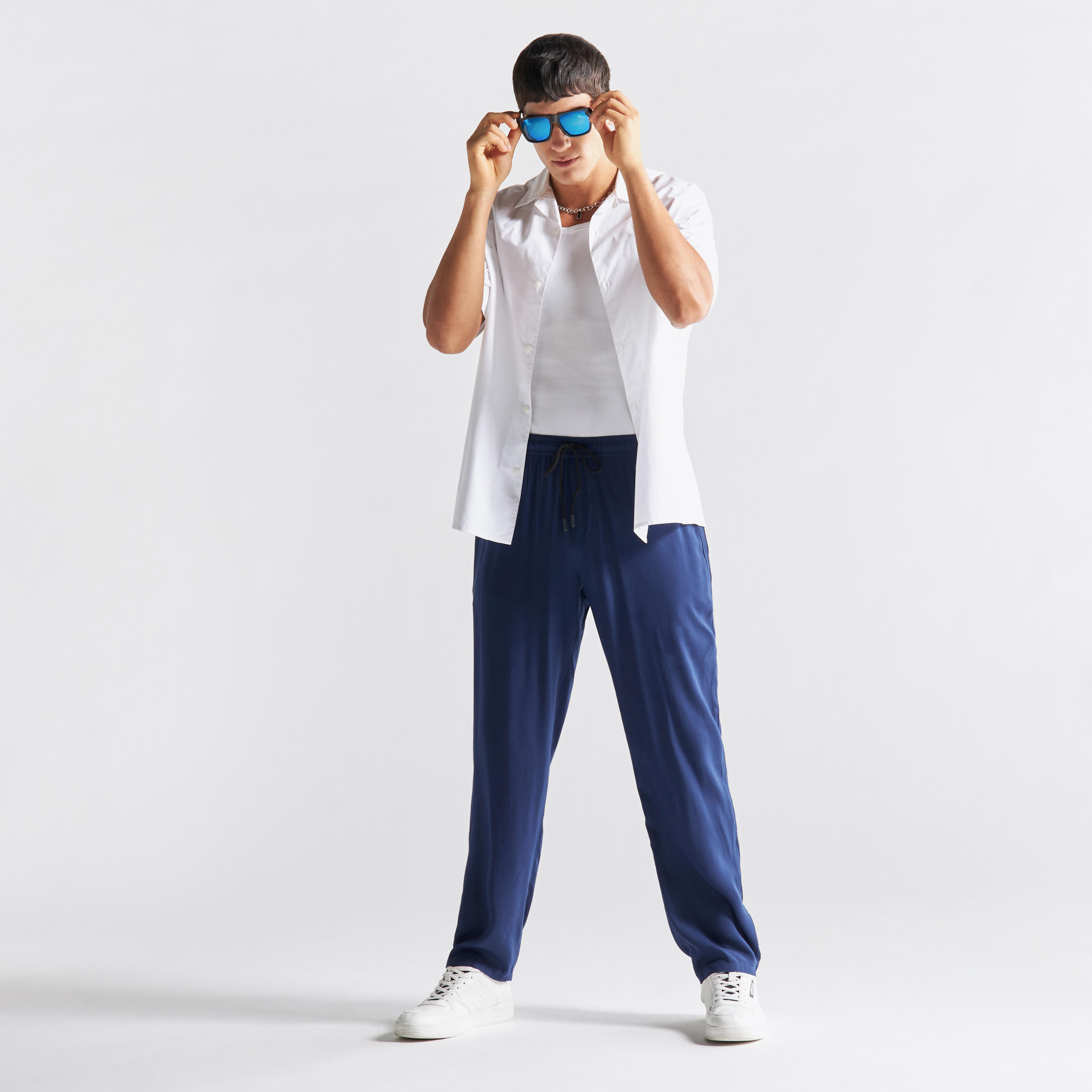 Solid Track Pants with Drawstring Closure and Pockets-men-clothing-bottoms-joggers-image-2