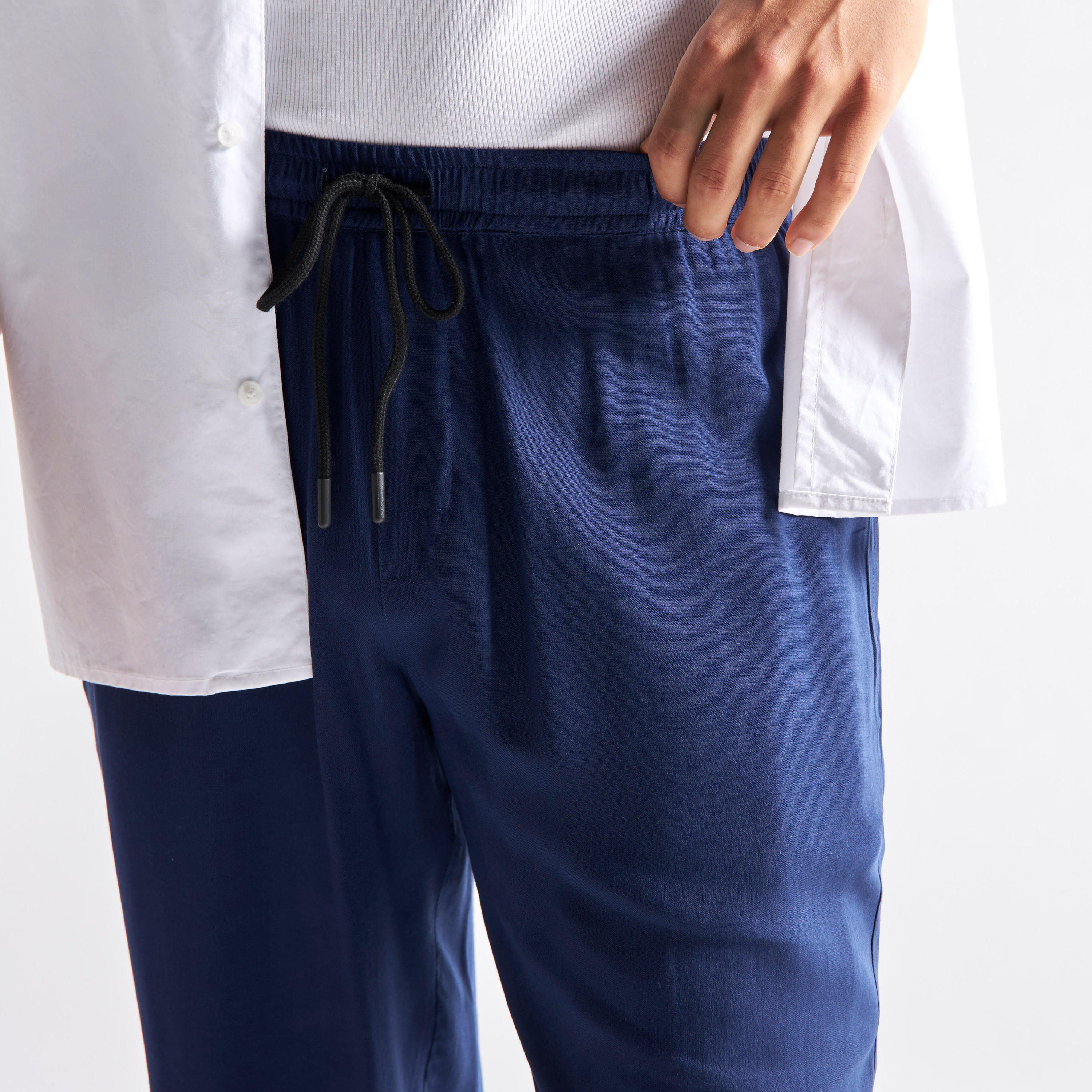 Solid Track Pants with Drawstring Closure and Pockets-men-clothing-bottoms-joggers-image-4