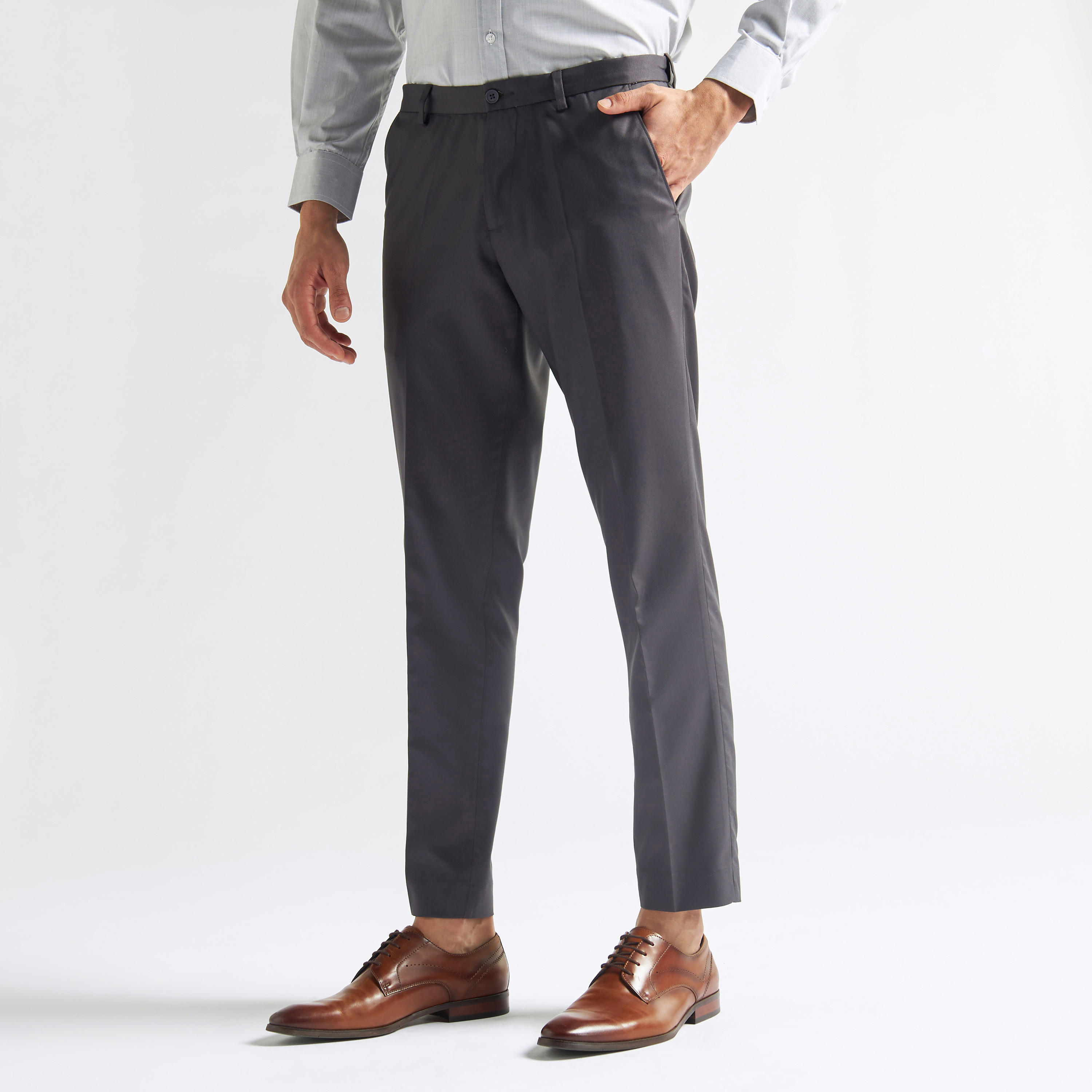 Solid Slim Fit Trousers with Pockets-men-clothing-bottoms-trousersandchinos-trousers-image-1